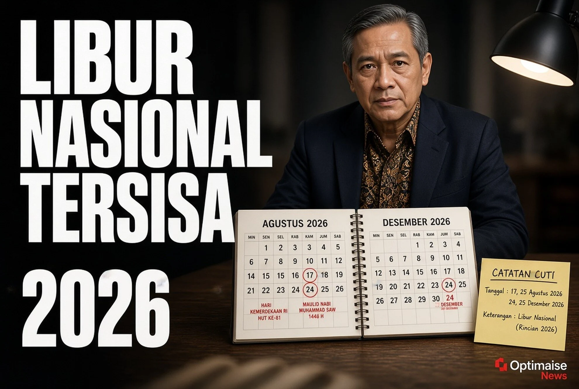 3 Libur Nasional Tersisa 2026: Maulid 25 Agu & Natal Long Weekend 4