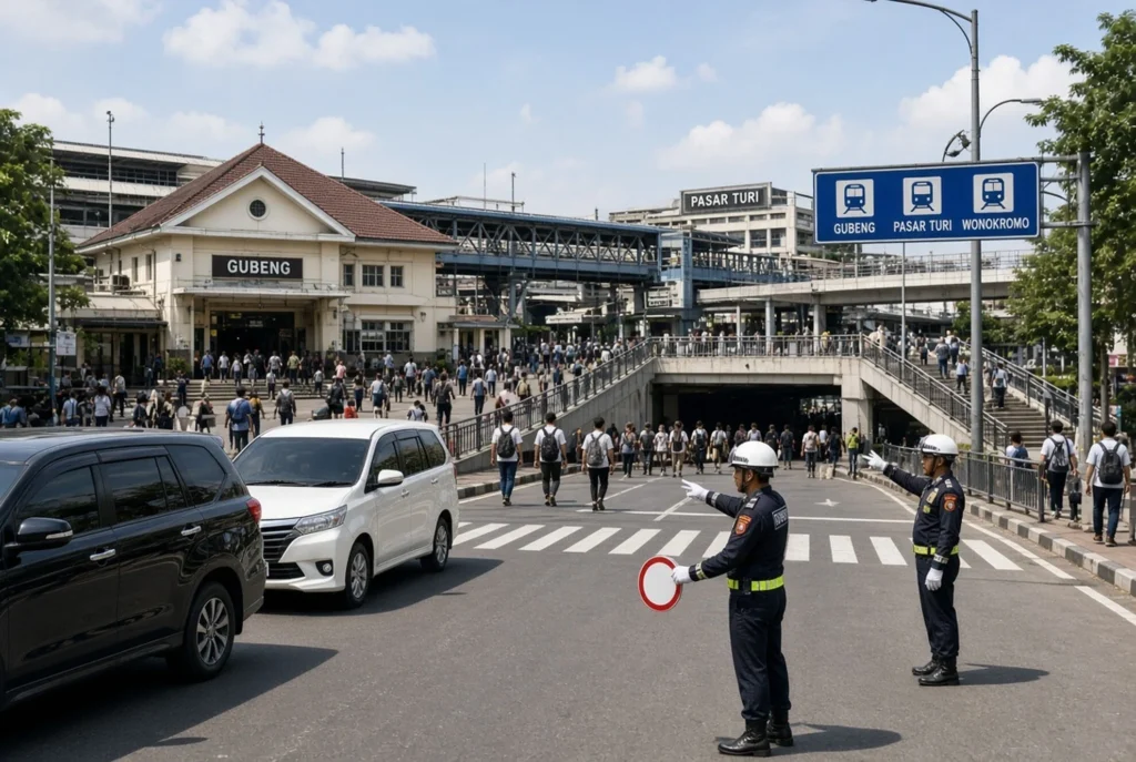 Tantangan Pengawasan di Stasiun Surabaya yang Padat