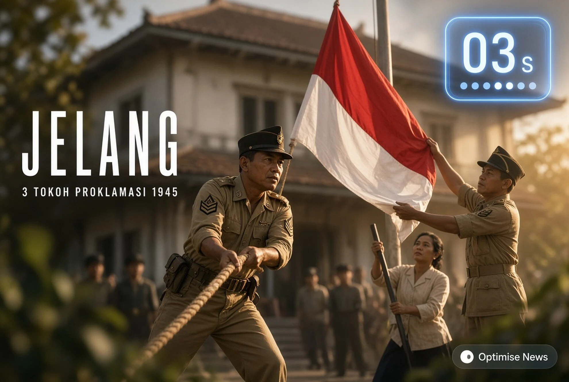 3 Tokoh Proklamasi 1945 Naikkan Bendera Merah Putih Pertama Jelang