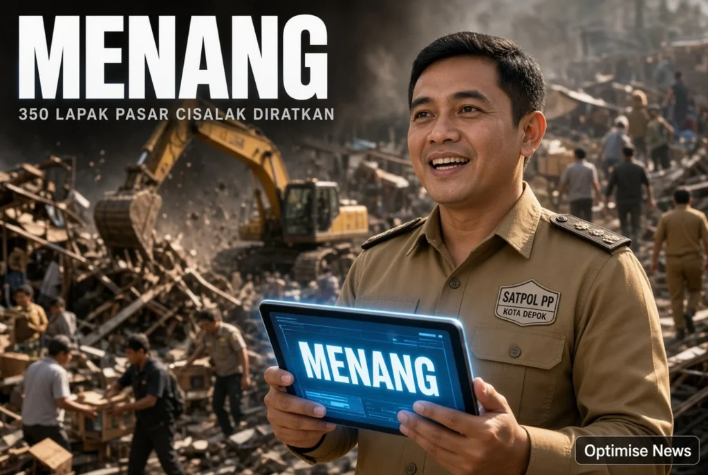 350 Lapak Pasar Cisalak Diratakan di Lahan 5.000 m² Usai Depok Menang