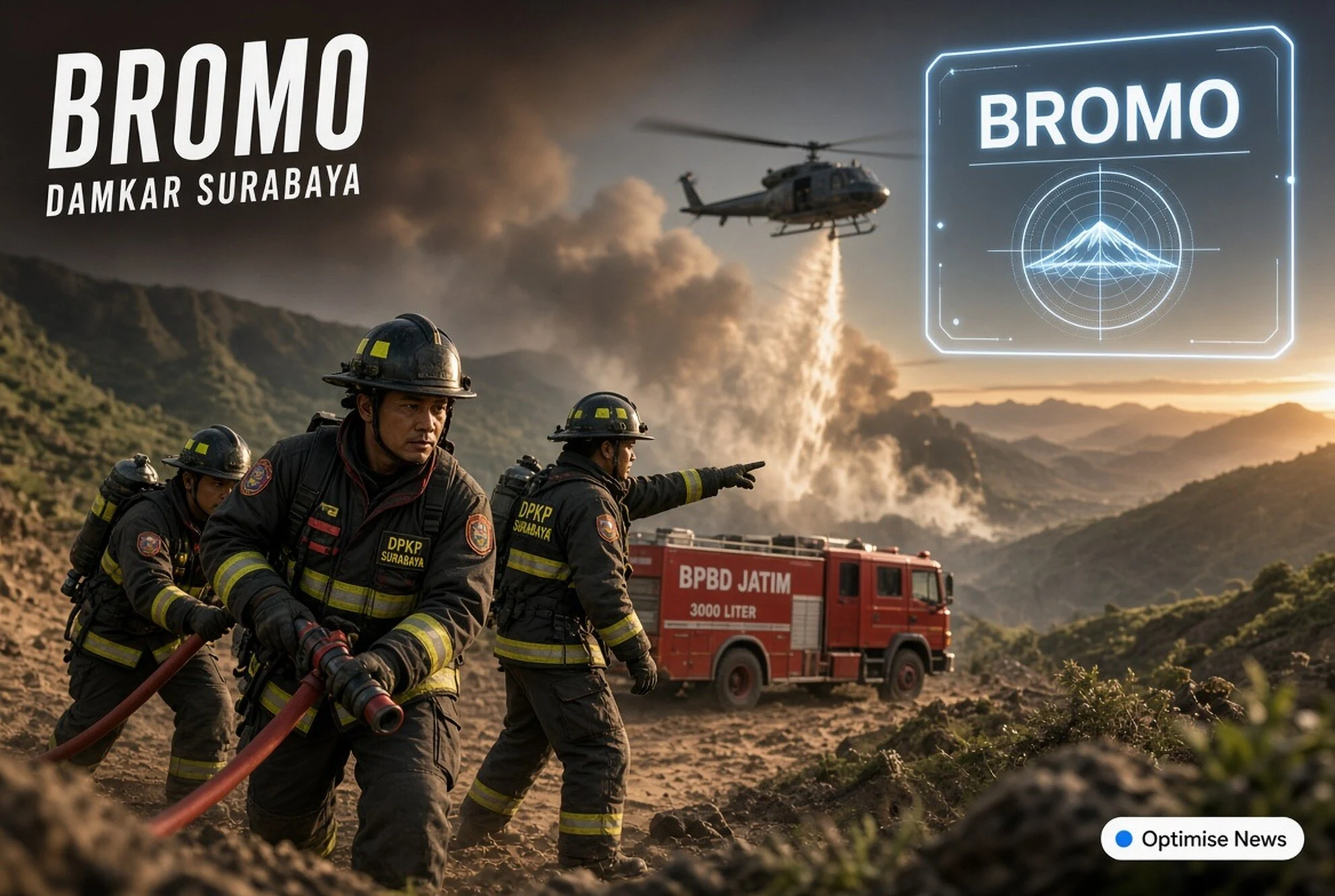 5 Personel Damkar Surabaya Pulang Usai Bantu Padam Api Bromo