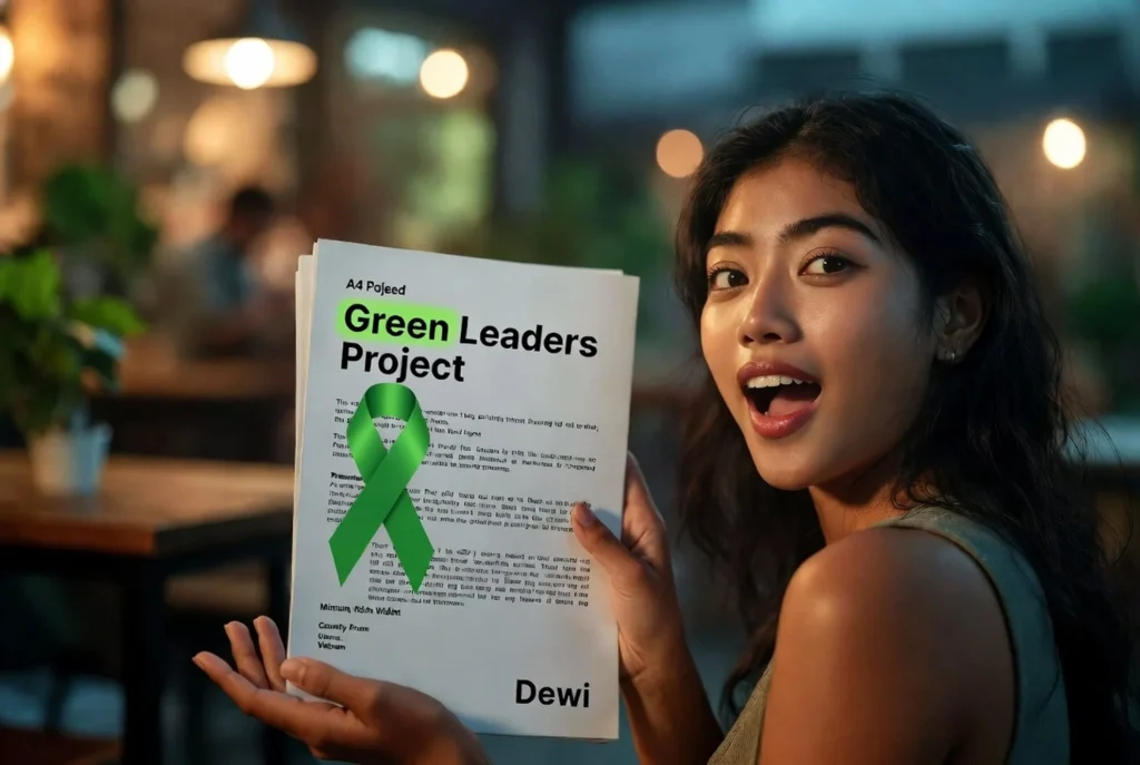 Contoh Peserta Dewi Menuju Vietnam untuk Proyek Green Leaders
