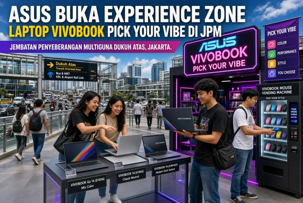 Aksesori Lewat Mesin Otomatis di Booth