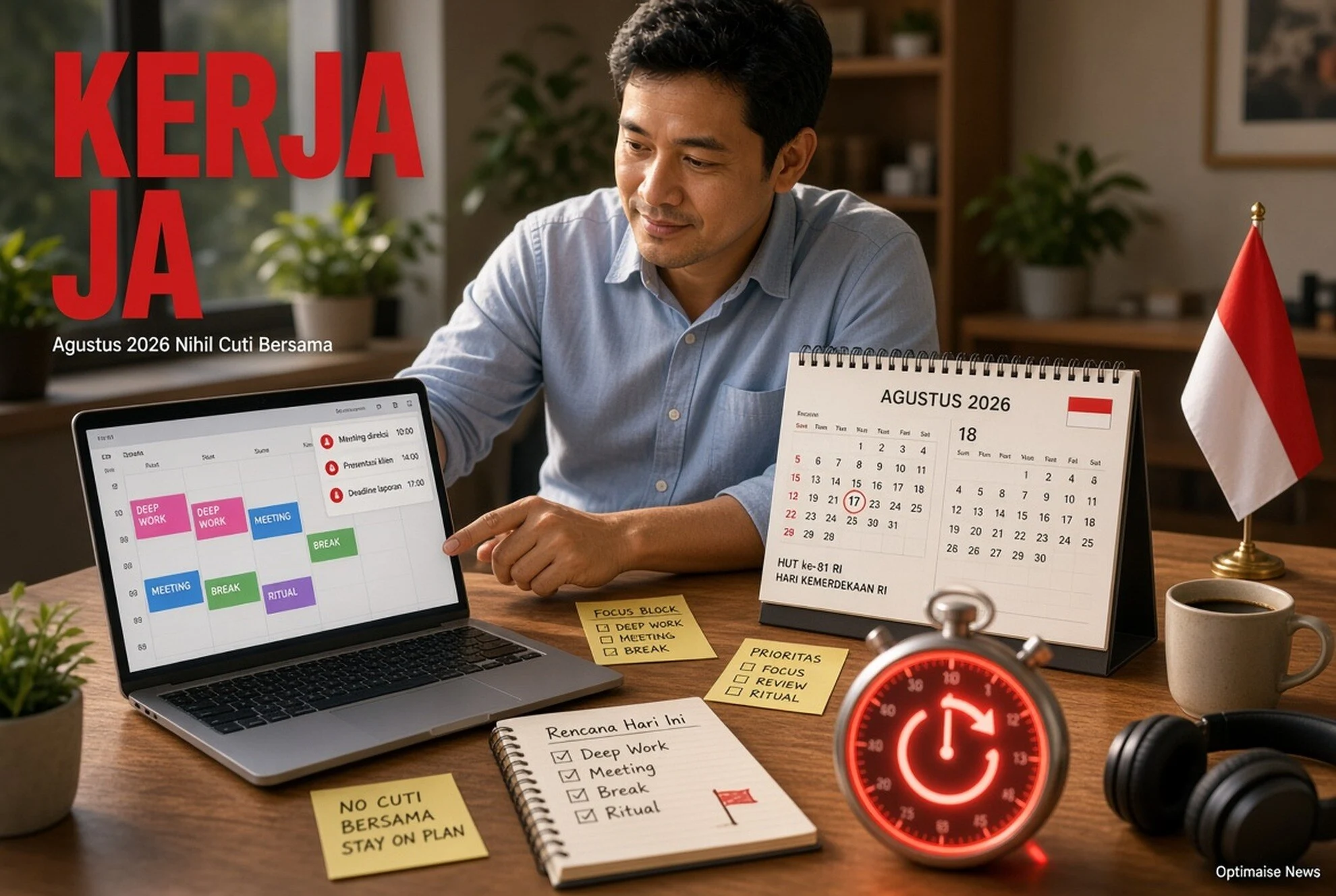 Agustus 2026 Nihil Cuti Bersama, 18 Agustus Tetap Kerja