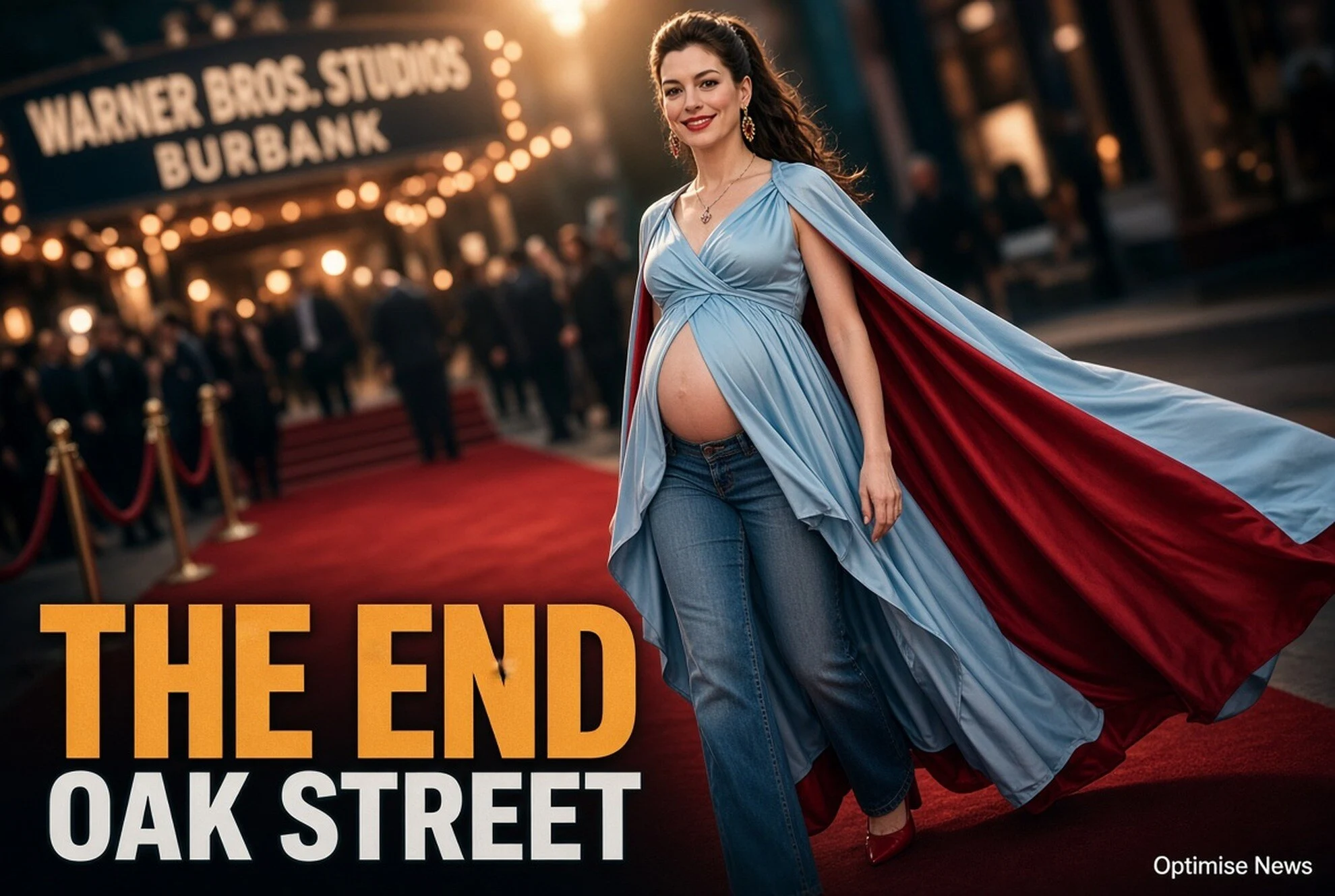 Anne Hathaway Bawa Baby Bump ke Premiere The End of Oak Street
