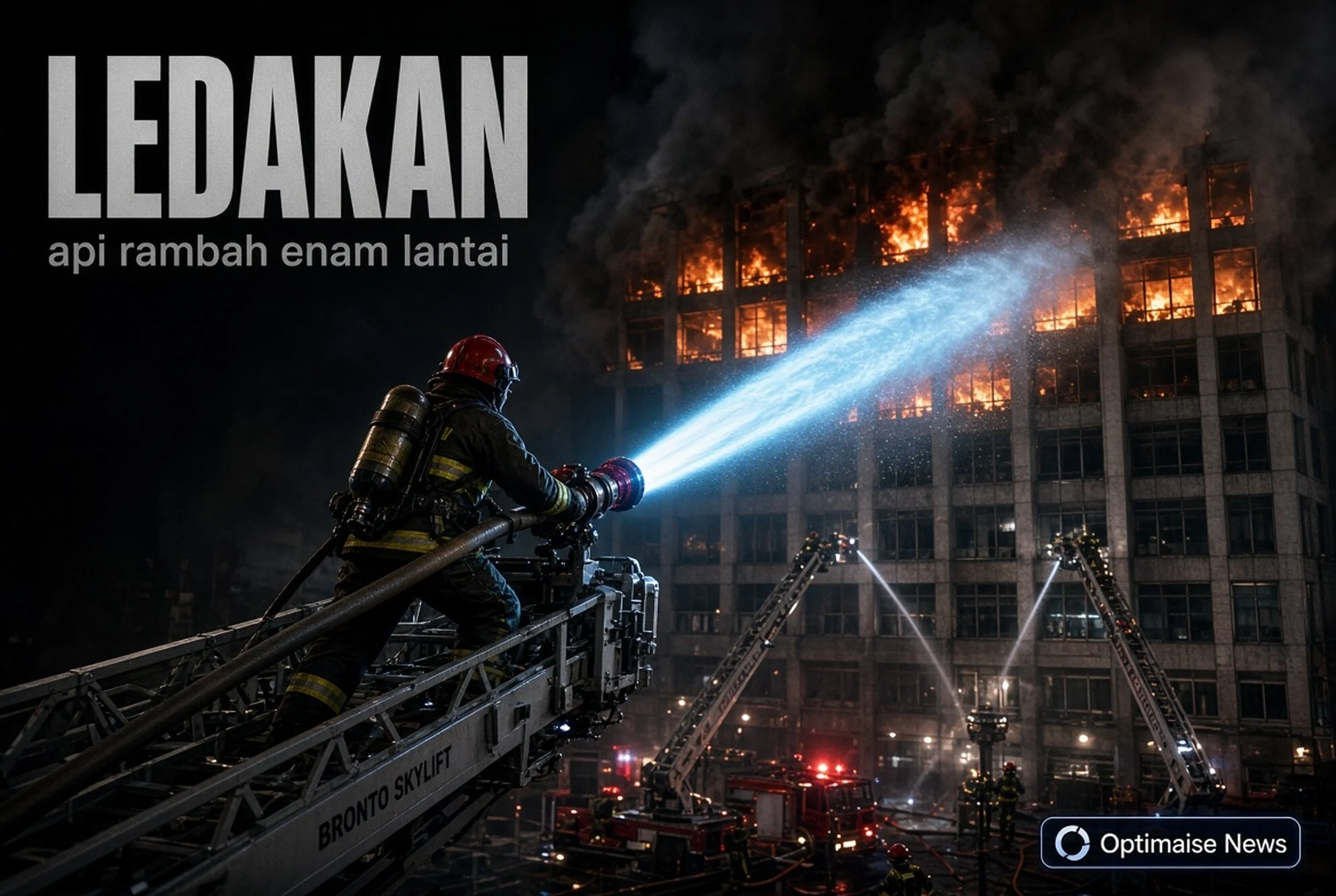 Api Rambah Enam Lantai Bapenda DKI Usai Dua Ledakan