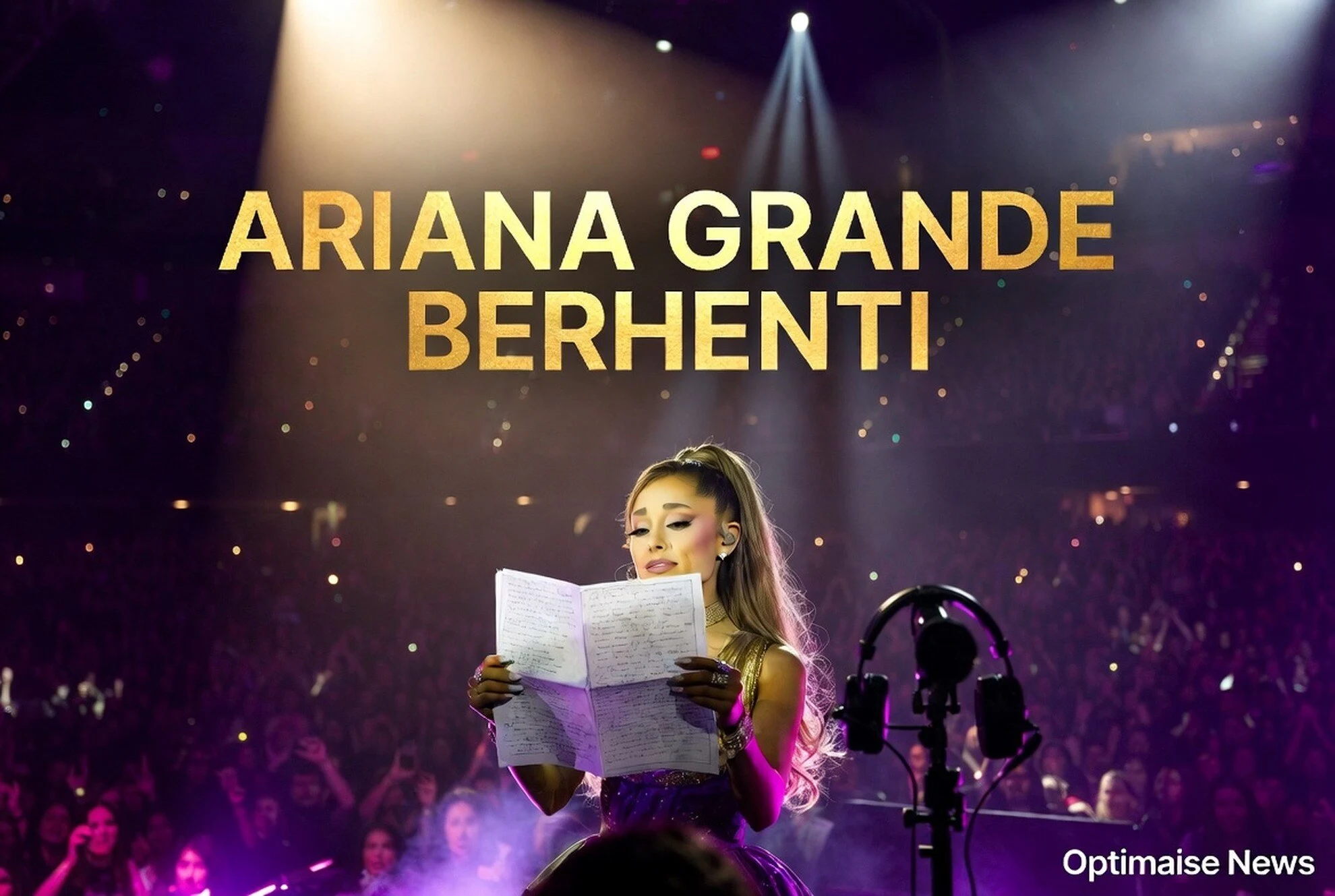 Ariana Grande Berhenti Konser di Chicago Jelaskan Hiatus