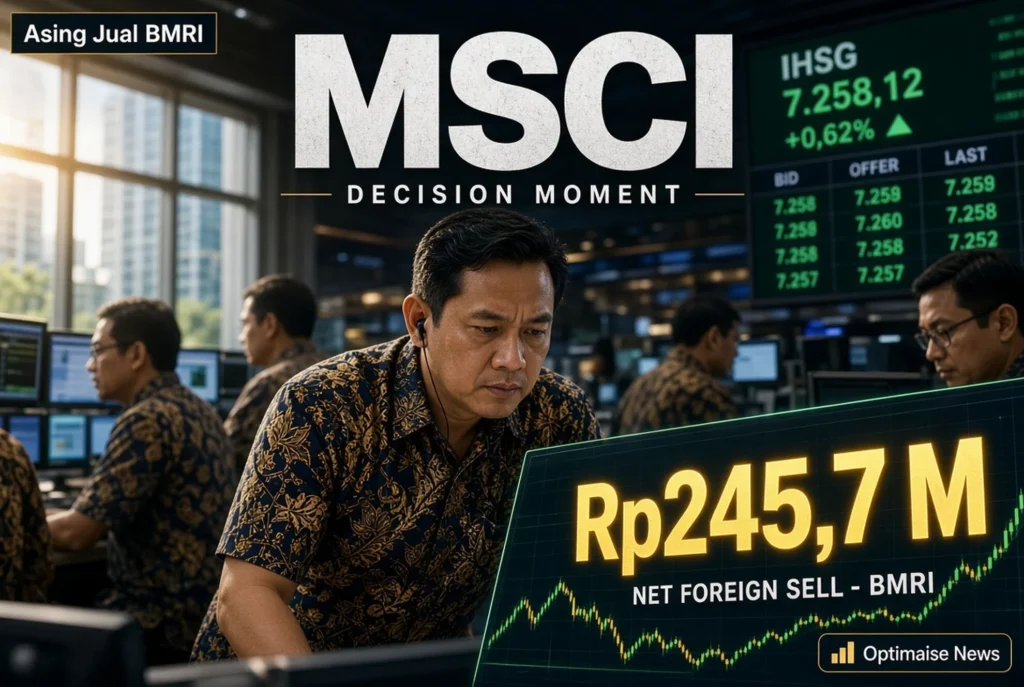 Asing Jual BMRI Rp246 M Jelang MSCI