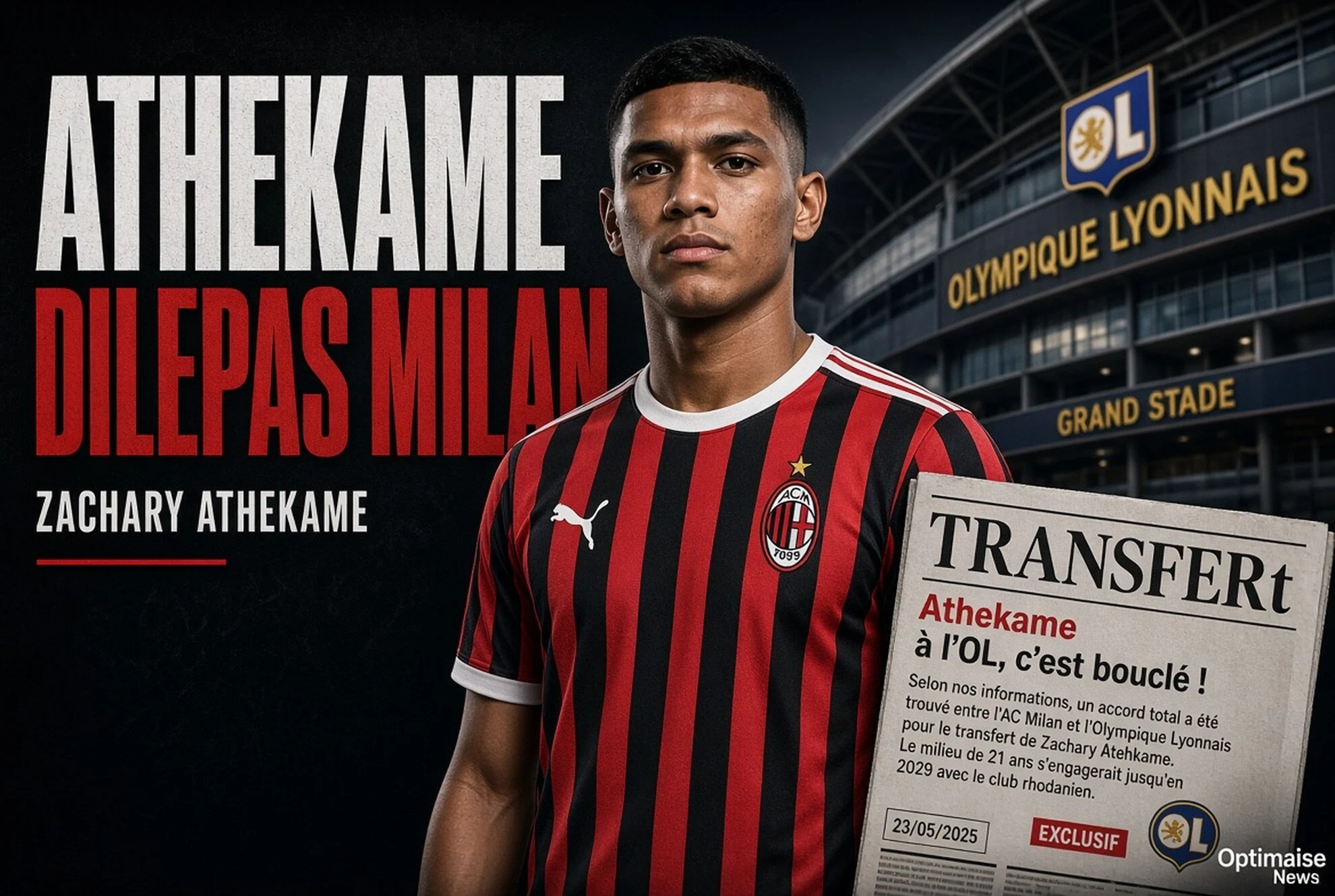 Athekame Dilepas Milan ke Lyon: Pinjaman Murni, Gaji 1,1 Juta Euro