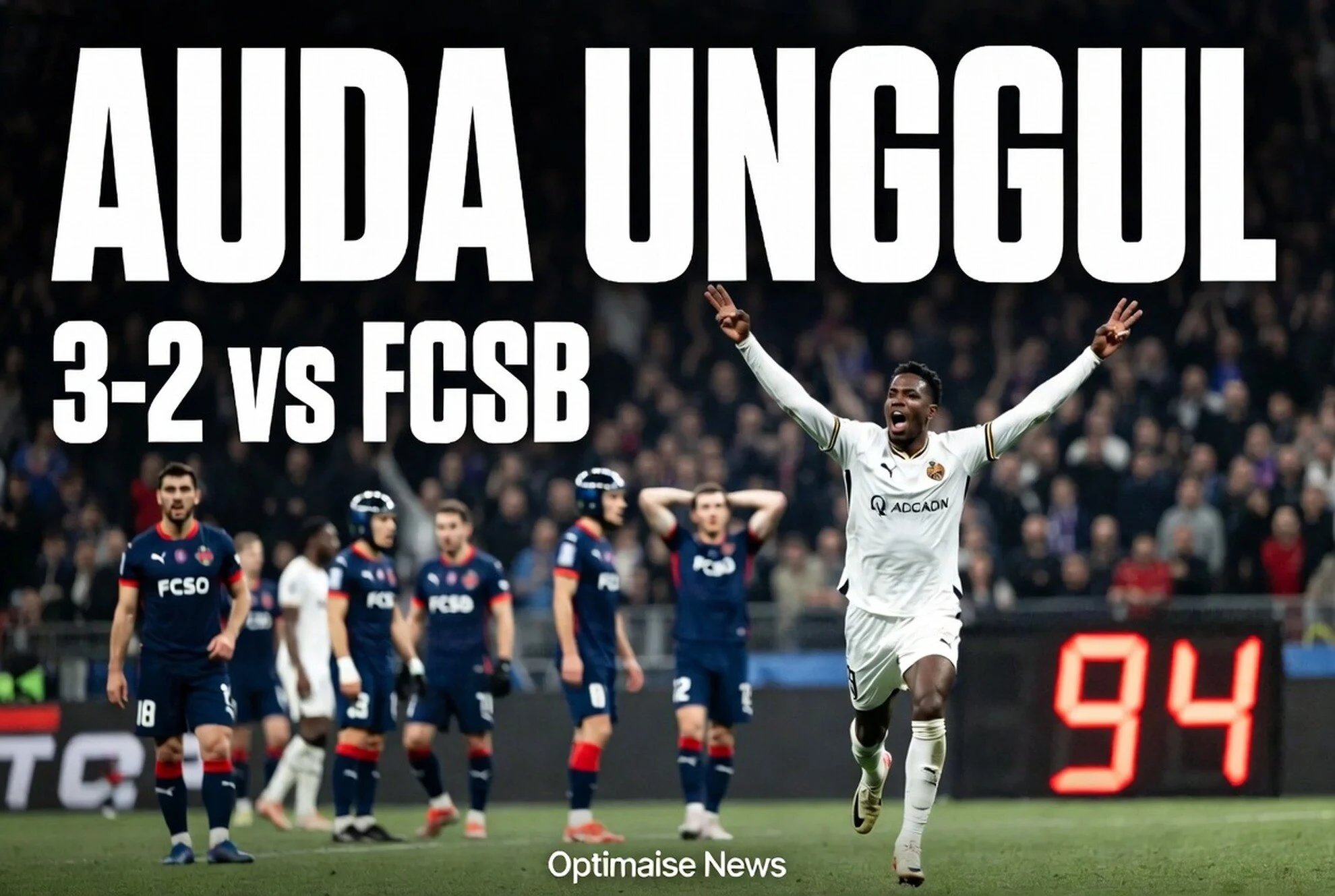 Auda Unggul 3-2 vs FCSB, Cukup Imbang Lolos Konference League