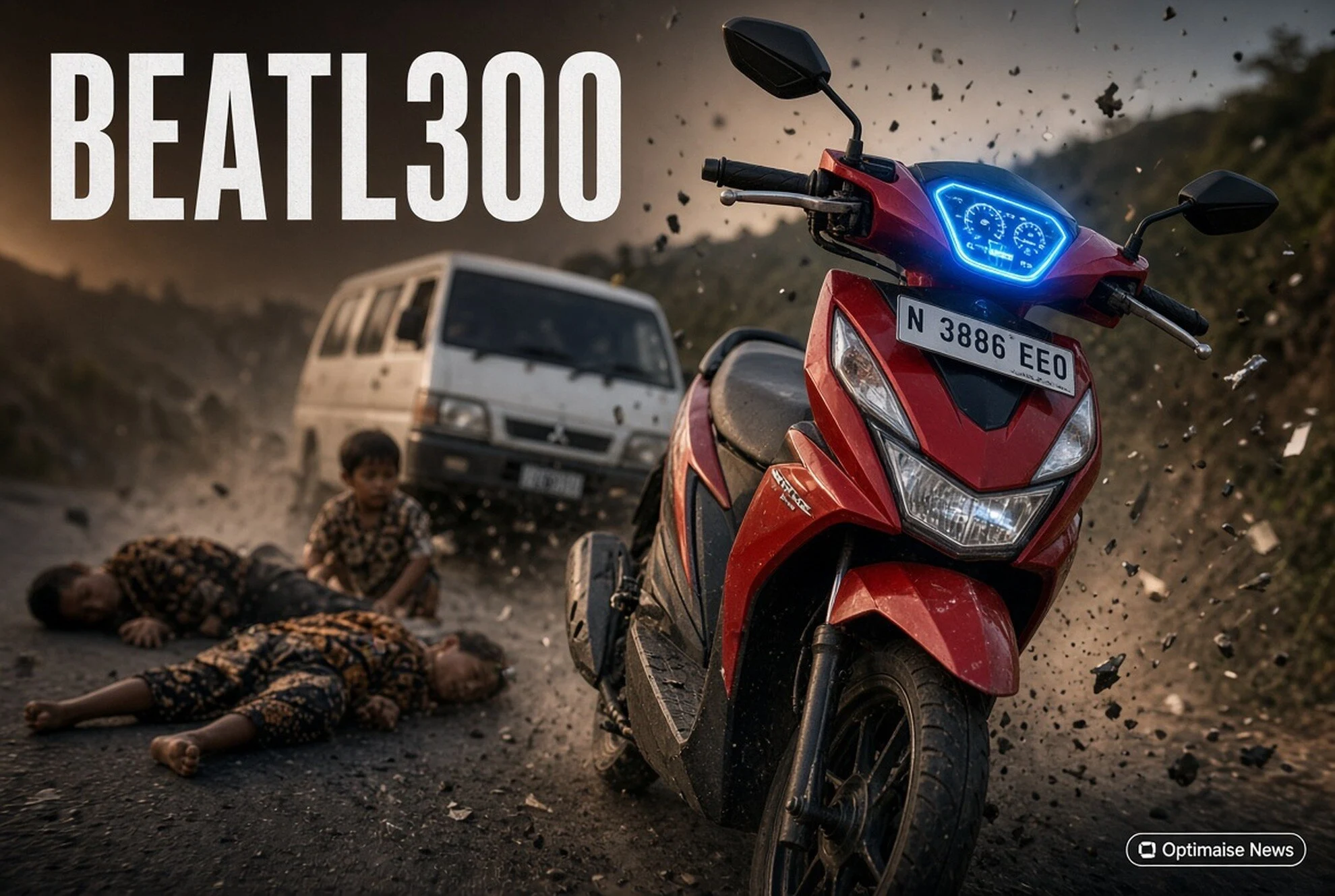 Ayah & Anak Wafat dalam Tabrakan Maut Honda Beat-L-300