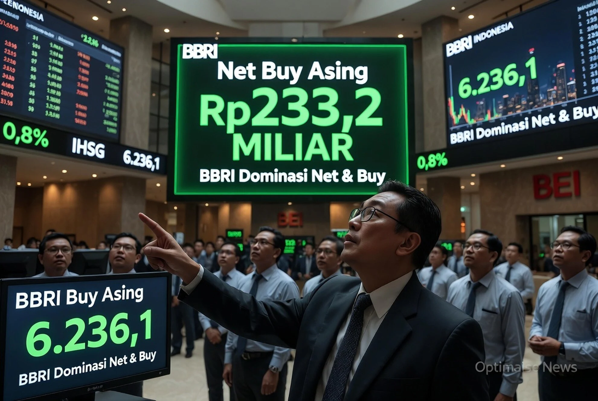 BBRI Dominasi Net & Buy Asing Rp233 Miliar