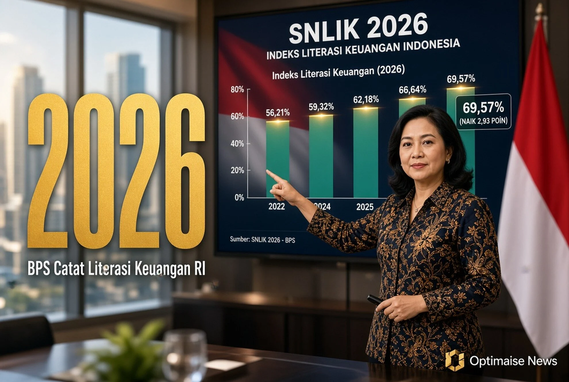 BPS Catat Literasi Keuangan RI Naik 2,93 Poin ke 69,57% di 2026