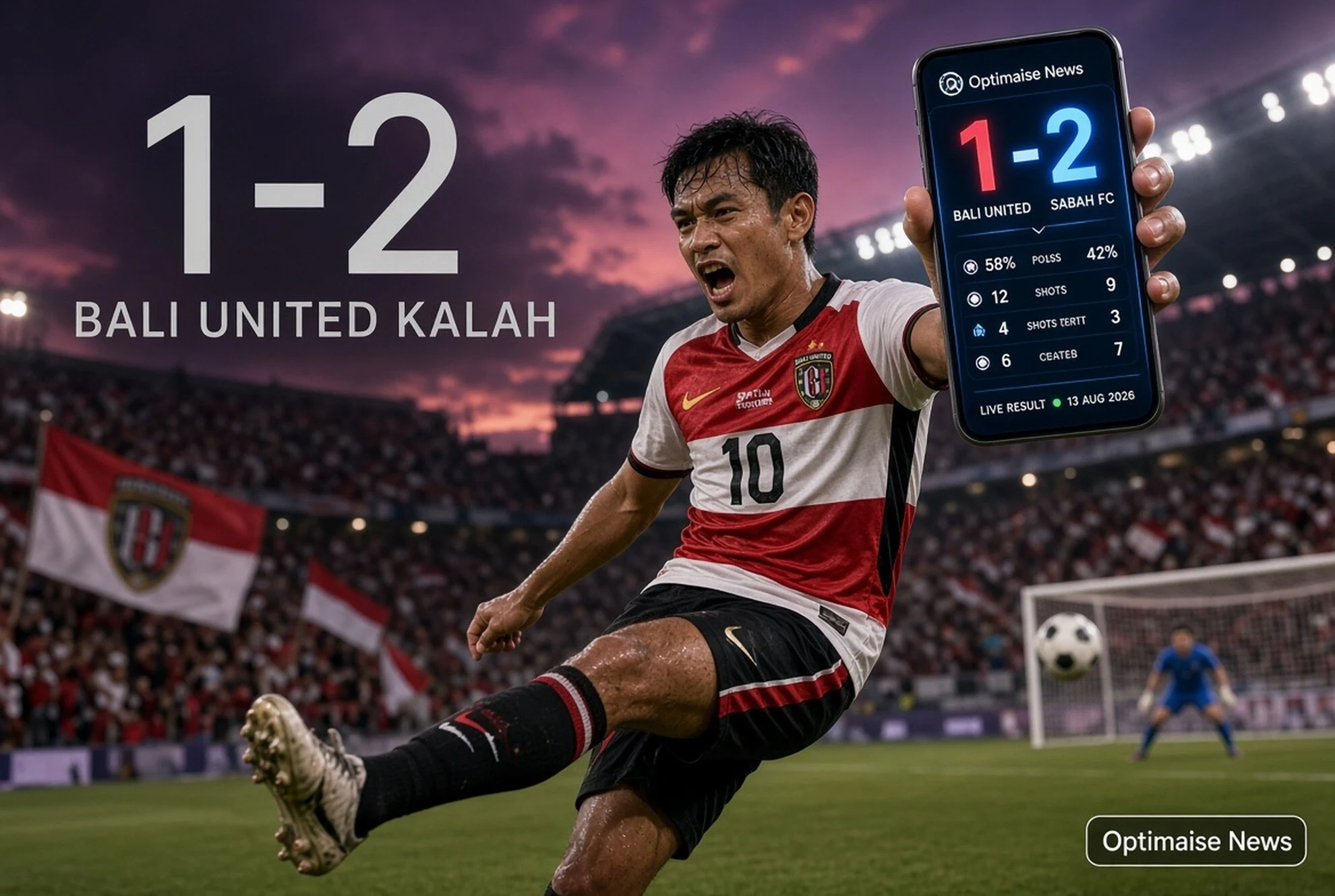Bali United Kalah 1-2 usai Gol Injury Time Sabah FC