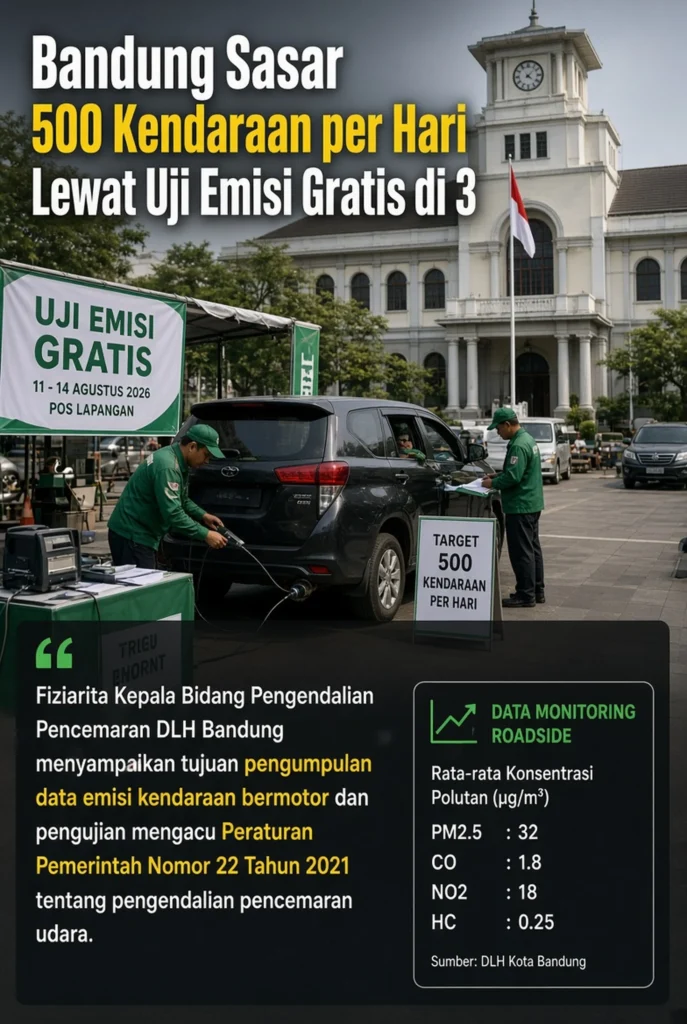 Manfaat Data dari Kegiatan DLH Bandung Gelar Uji Emisi Gratis dan Pemantauan