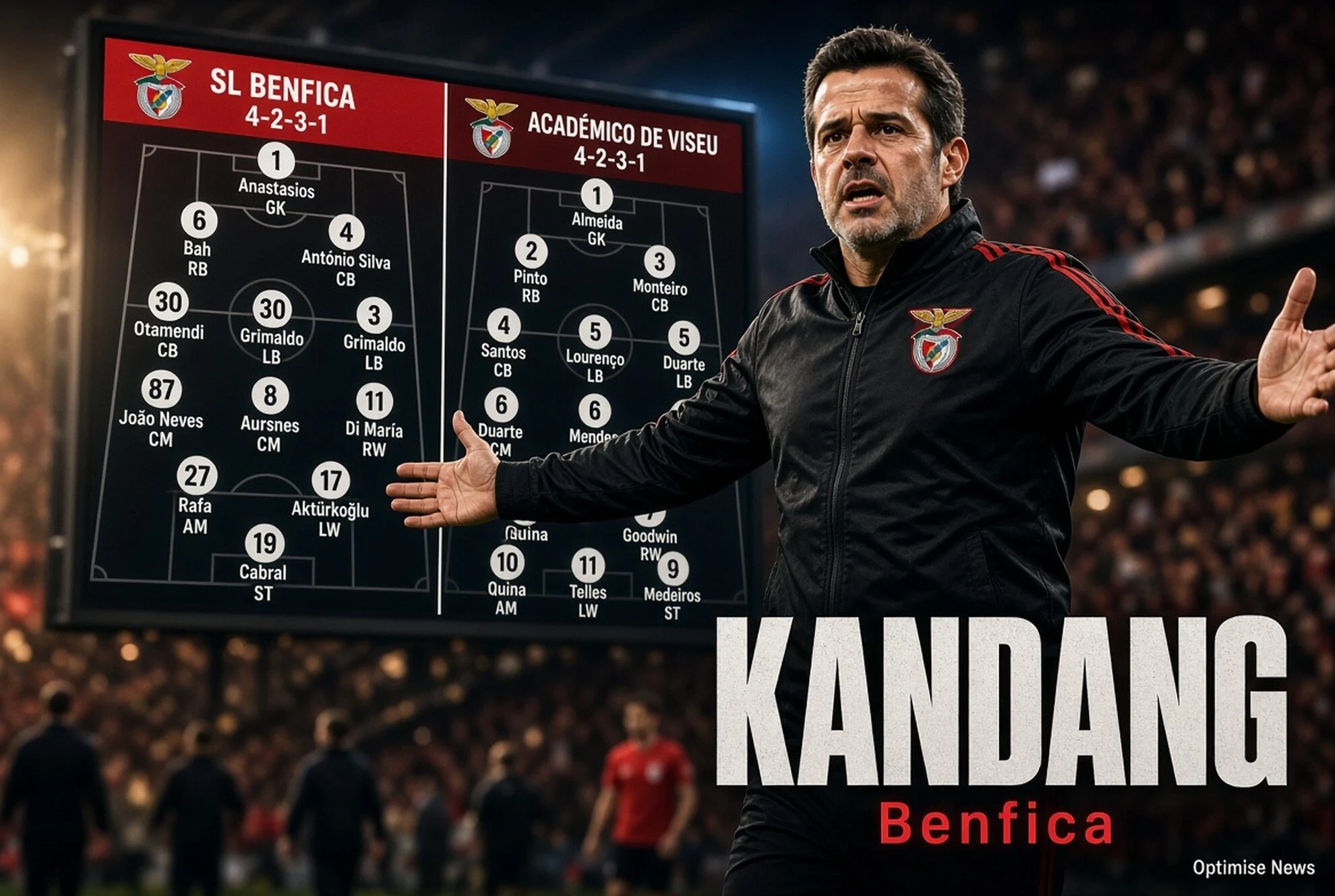 Benfica vs Academico de Viseu Incar Poin Pertama di Kandang Luz