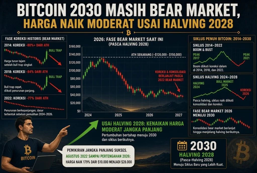 Halving 2028 dan Proyeksi Harga di Fase Bear 2030