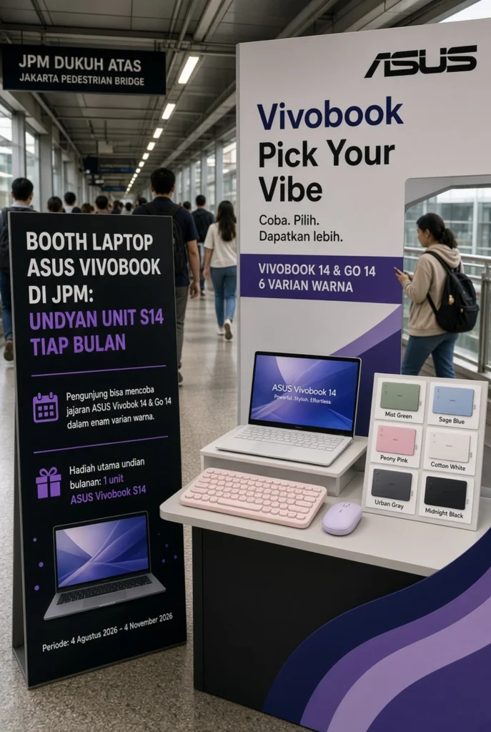 Vending aksesoris dan undian bulanan di JPM Dukuh Atas
