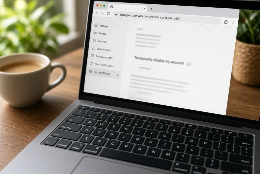 Cara Nonaktifkan Akun Lewat Browser di Laptop