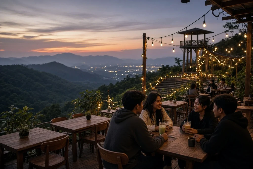 Kafe Atas Bukit: Nongkrong Sambil Pandang Pegunungan