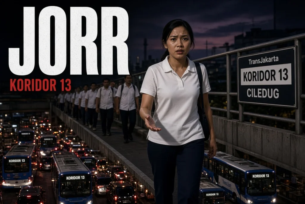 Bus TransJakarta Koridor 13 Mogok di Jorr