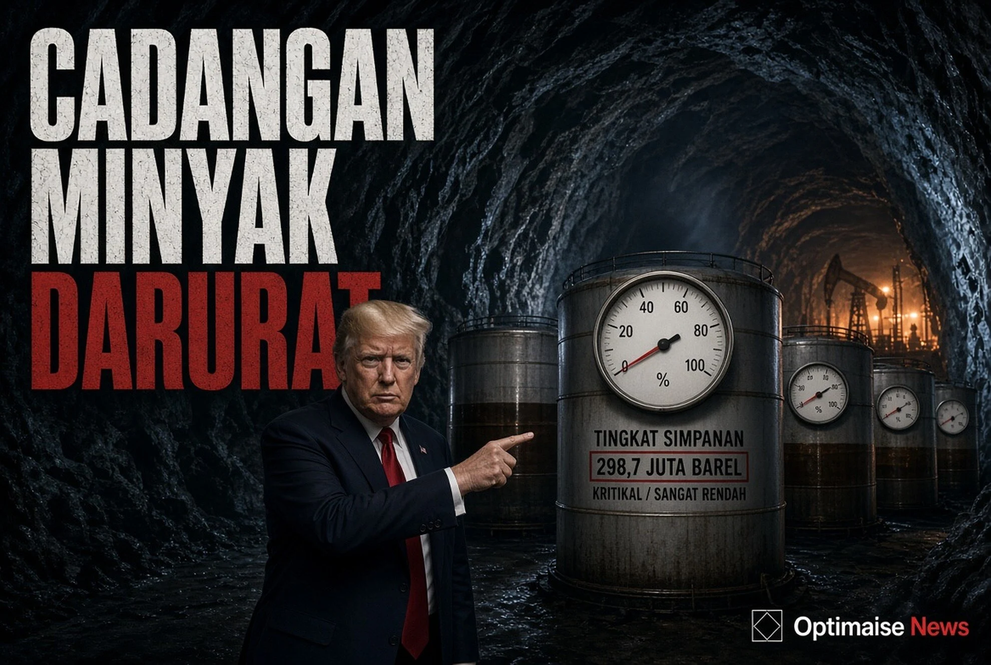 Cadangan Minyak Darurat AS Turun ke Rekor Terendah dalam 43