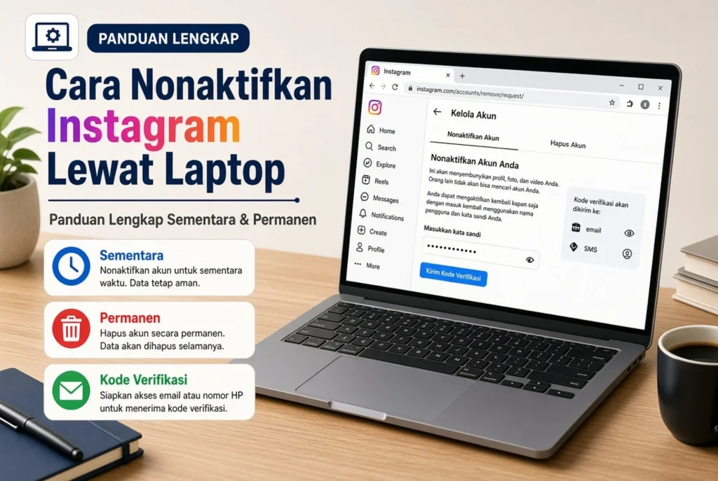 Langkah Menghapus Akun Permanen Melalui Komputer
