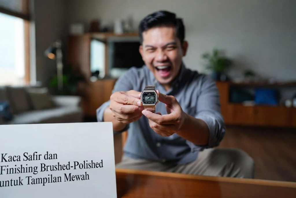 Kaca Safir dan Finishing Brushed-Polished untuk Tampilan Mewah