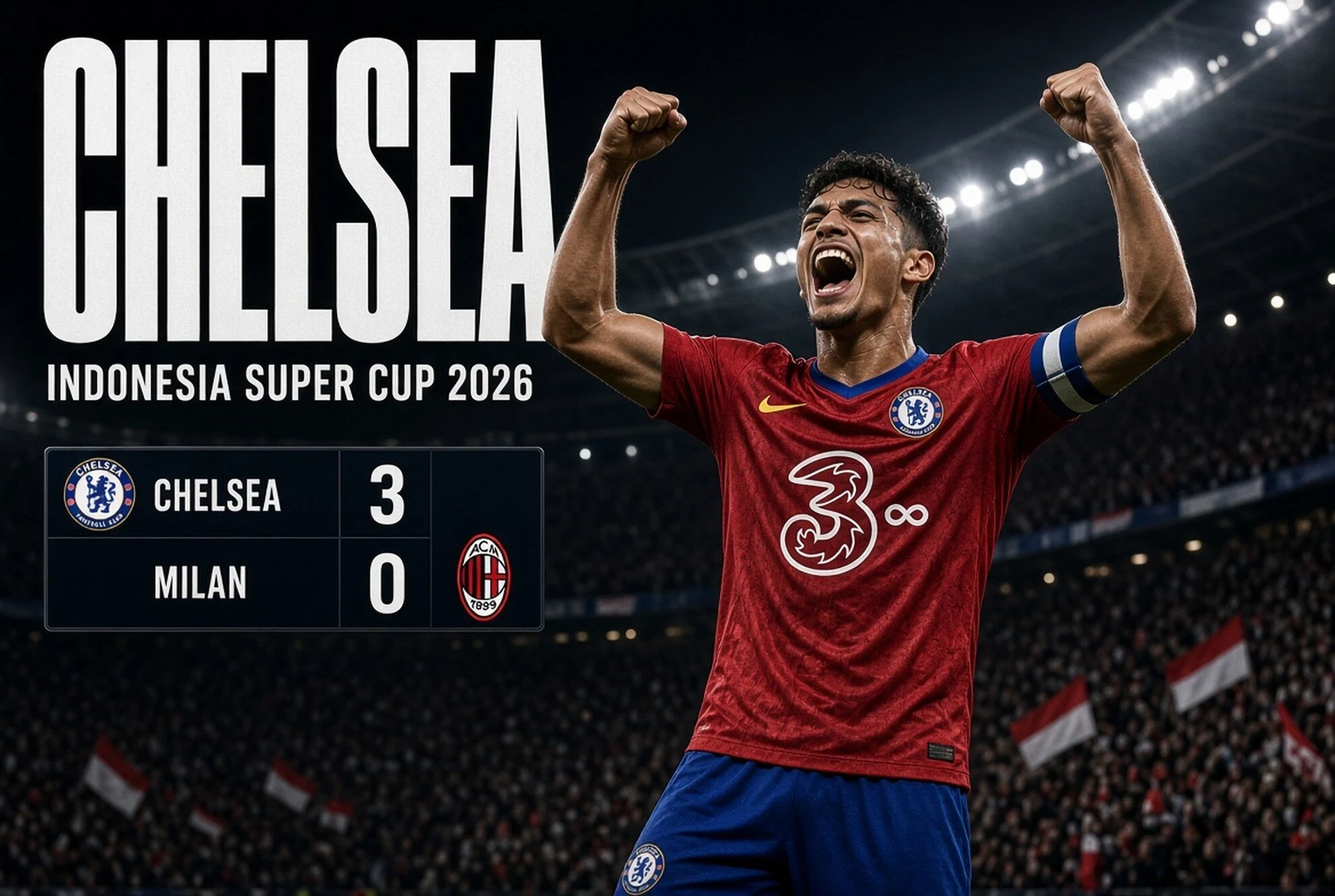Chelsea vs Milan 3-0 di SUGBK: Joao Pedro Brace