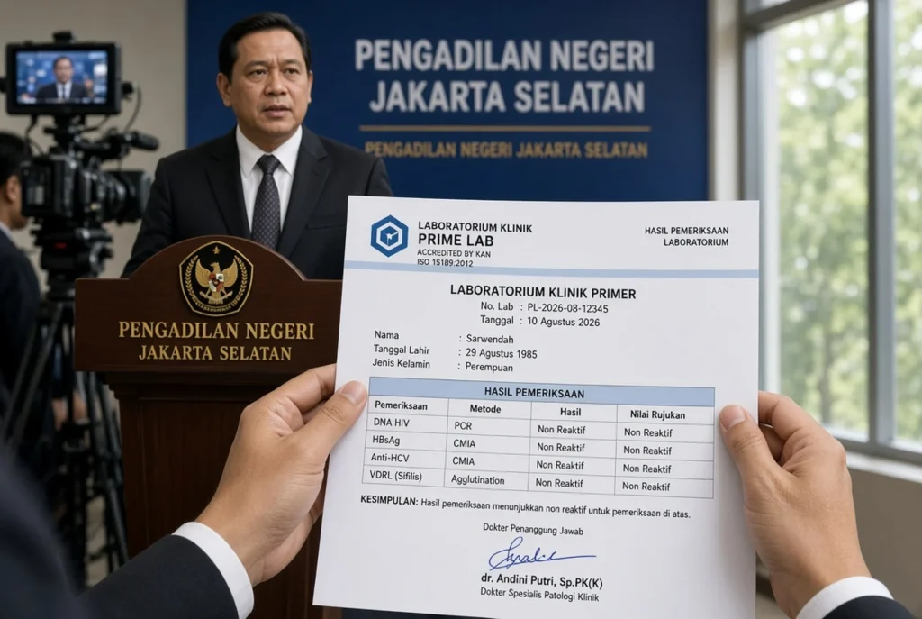 Dokumen Pemeriksaan Laboratorium Ditahan untuk Sidang Saja