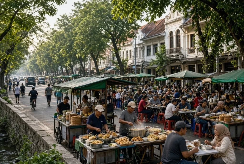 Wisatawan Purwakarta yang Menikmati Sarapan Santap