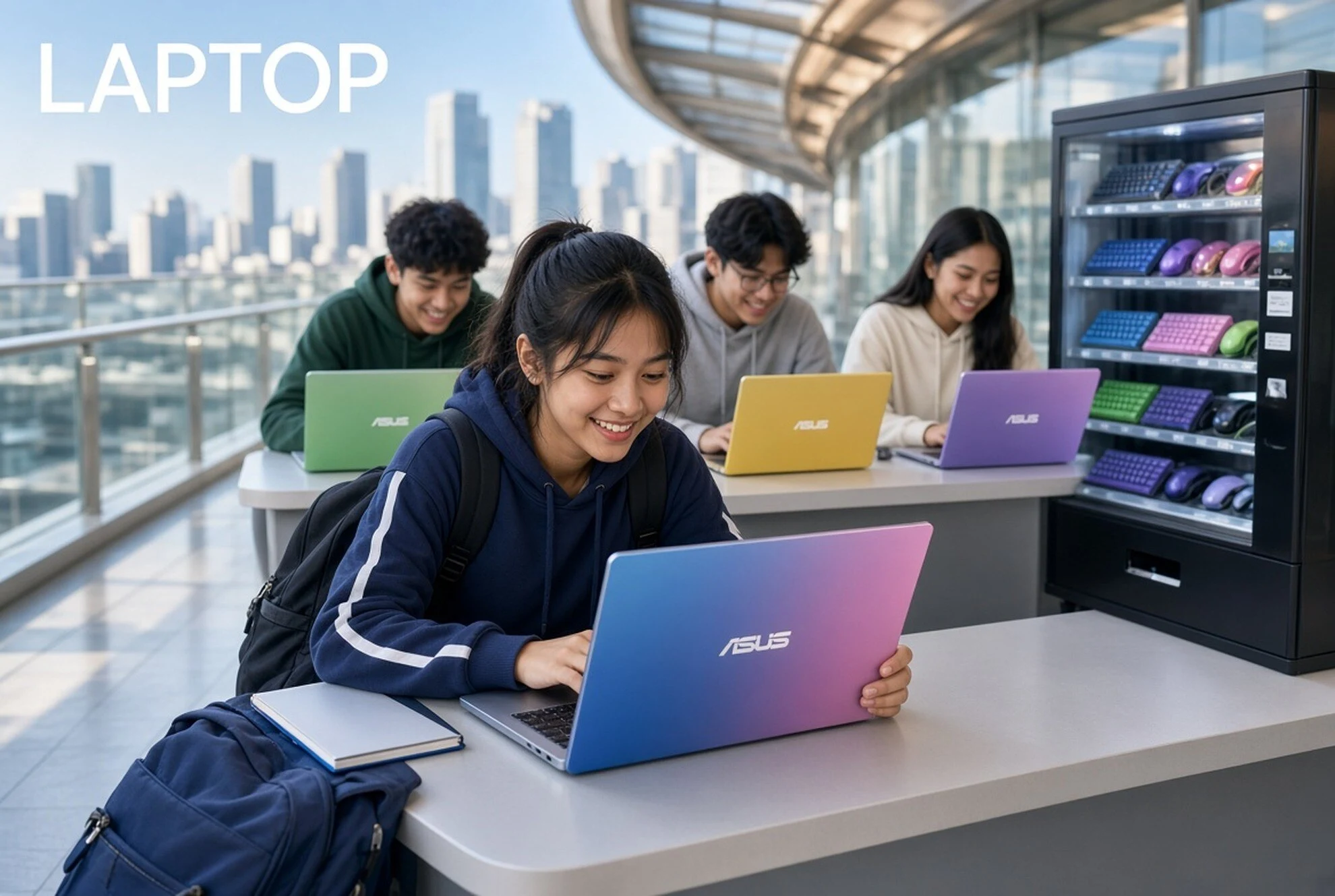 Coba Laptop Vivobook Sambil Jajan Mouse Vending & Undian S14