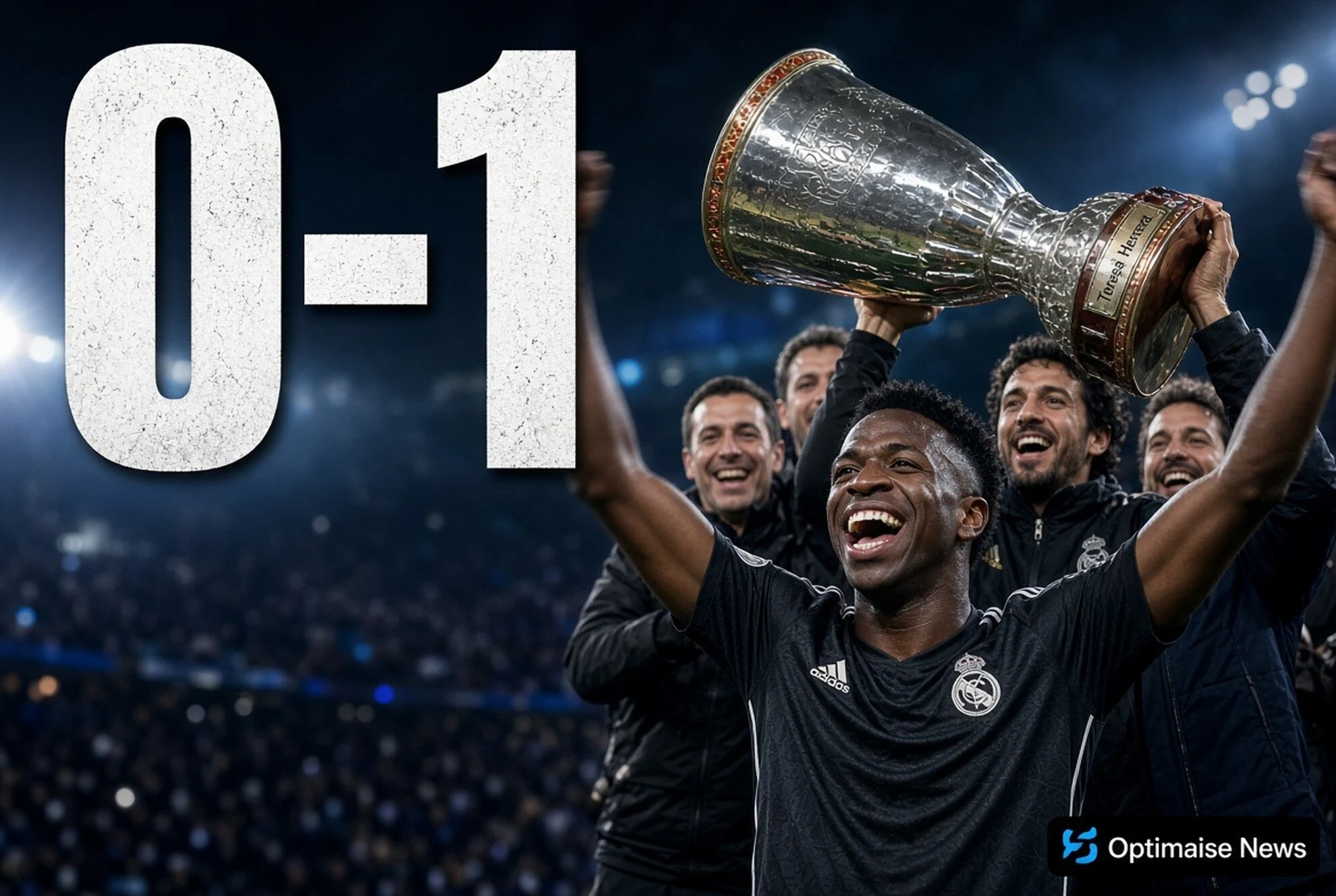 Deportivo vs Madrid 0-1, Vinicius Tertawa di Trofi 40 Kg