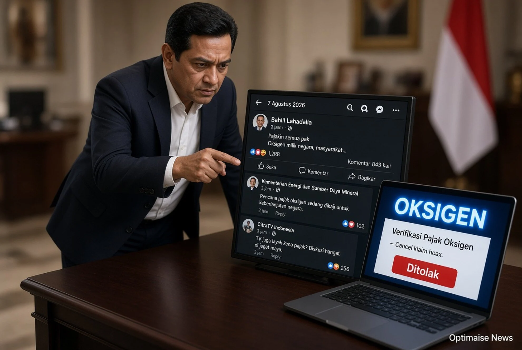 Deretan Hoaks Bahlil Pangkat Pajak Oksigen