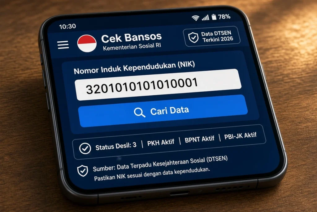 Cara cek desil bansos pakai NIK di portal resmi