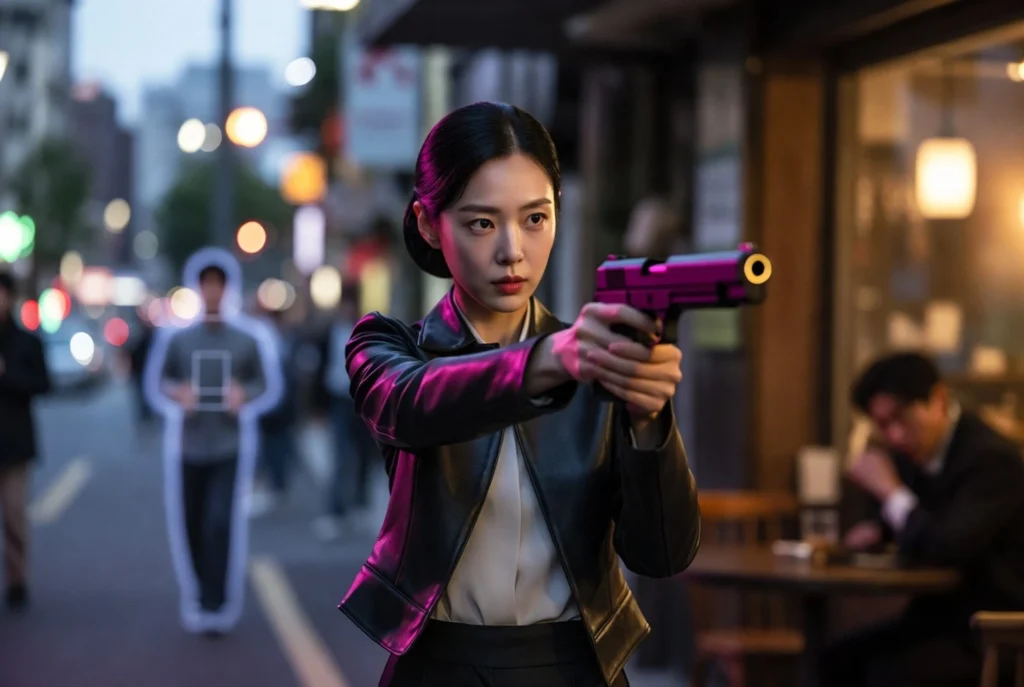 Drama A Bona Fide Killer Gong Hyo Jin Arahkan Pistol Lindungi Suami
