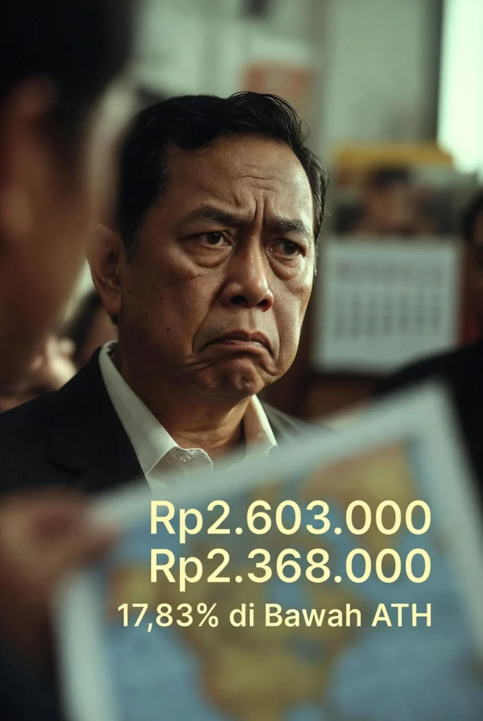 Posisi Harga Masih 17,83% di Bawah Rekor ATH Rp3.168.000