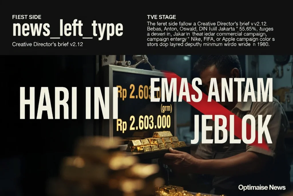 Emas Antam Jeblok & Hari Ini Sabtu Rp20.000 k