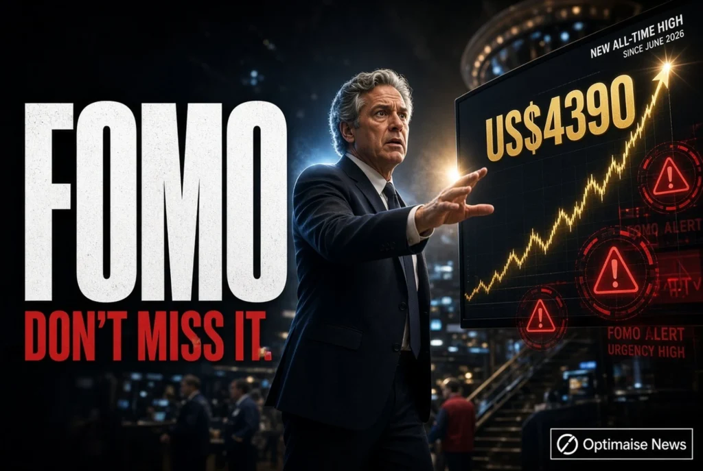 Emas Dekati US$4.390 Tertinggi 9 Minggu Sentuh Level Bullish FOMO