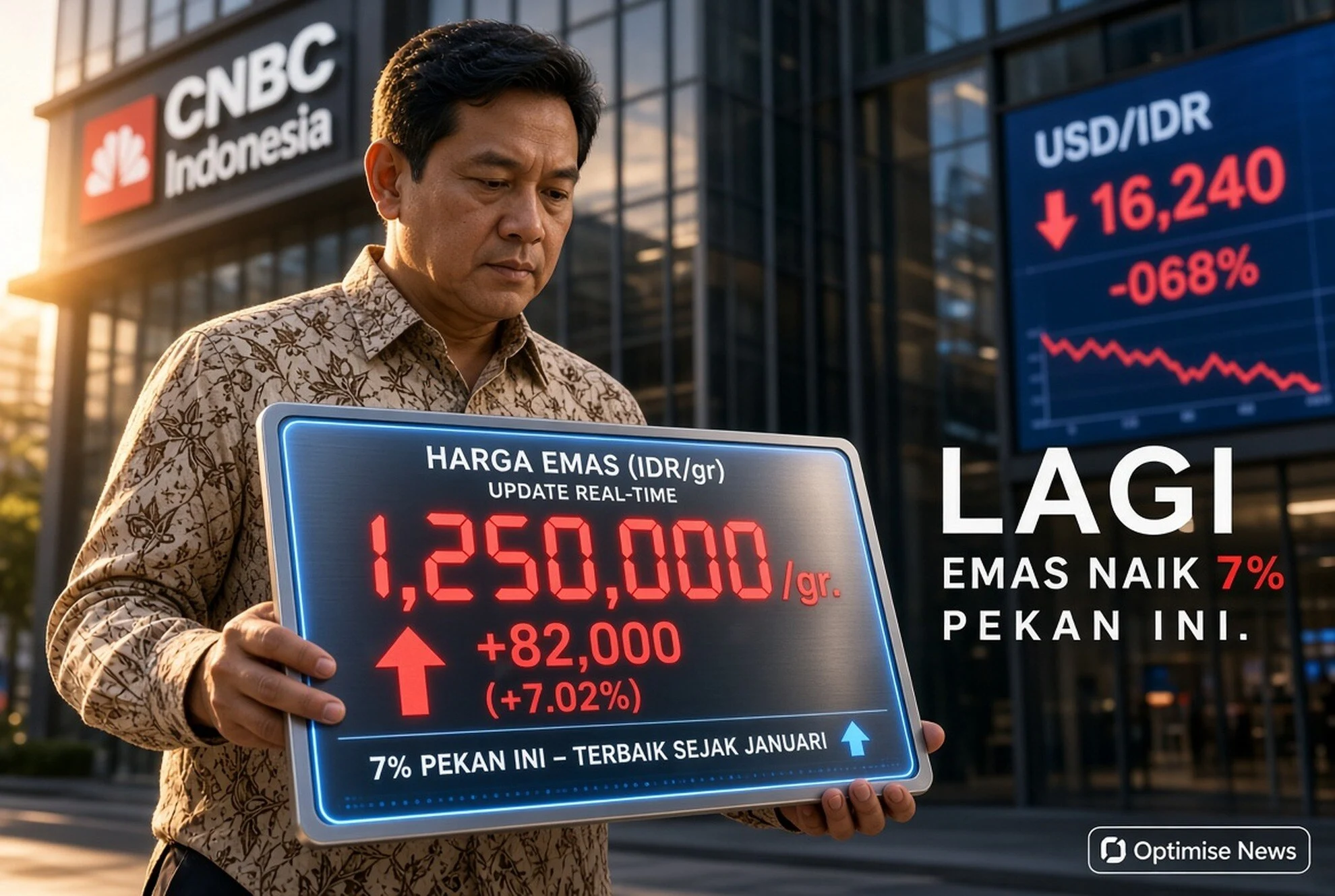 Emas Naik 7% Pekan Ini, Investor Mulai Borong Lagi