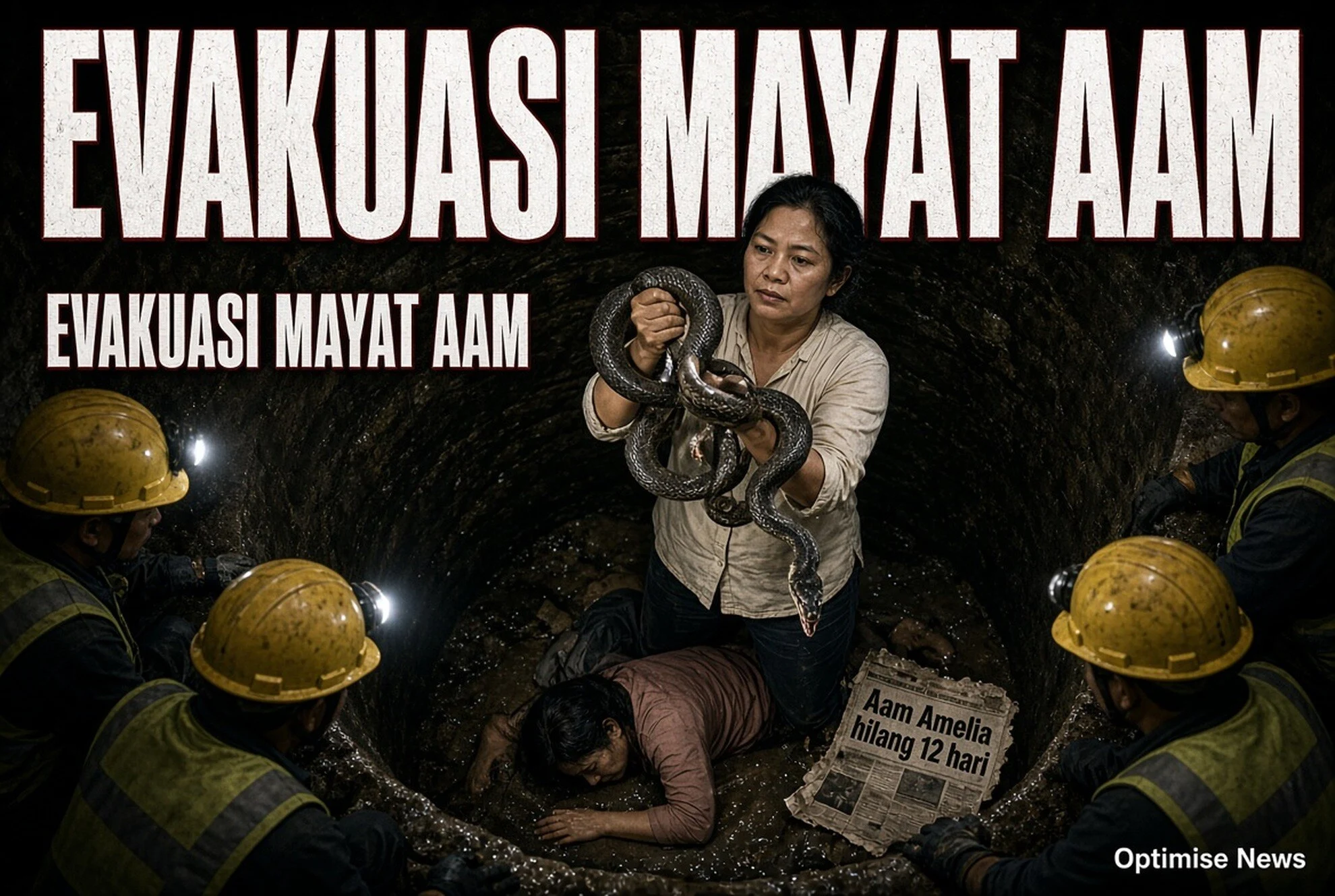 Evakuasi Mayat Aam Amelia dari Sumur Bareng Kobra di Tasikmalaya