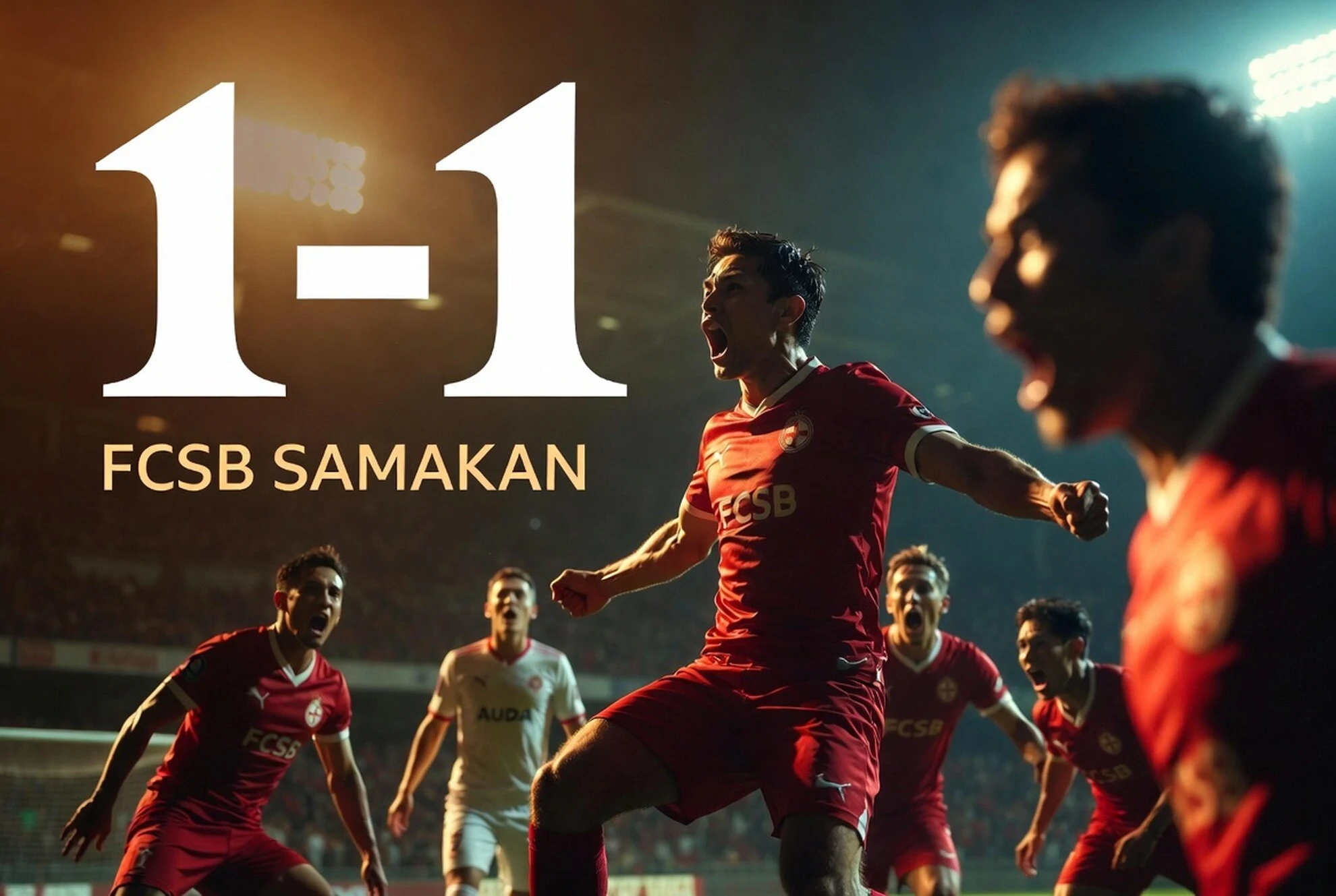 FCSB Samakan 1-1 Lawan Auda di Menit 59 Skonto