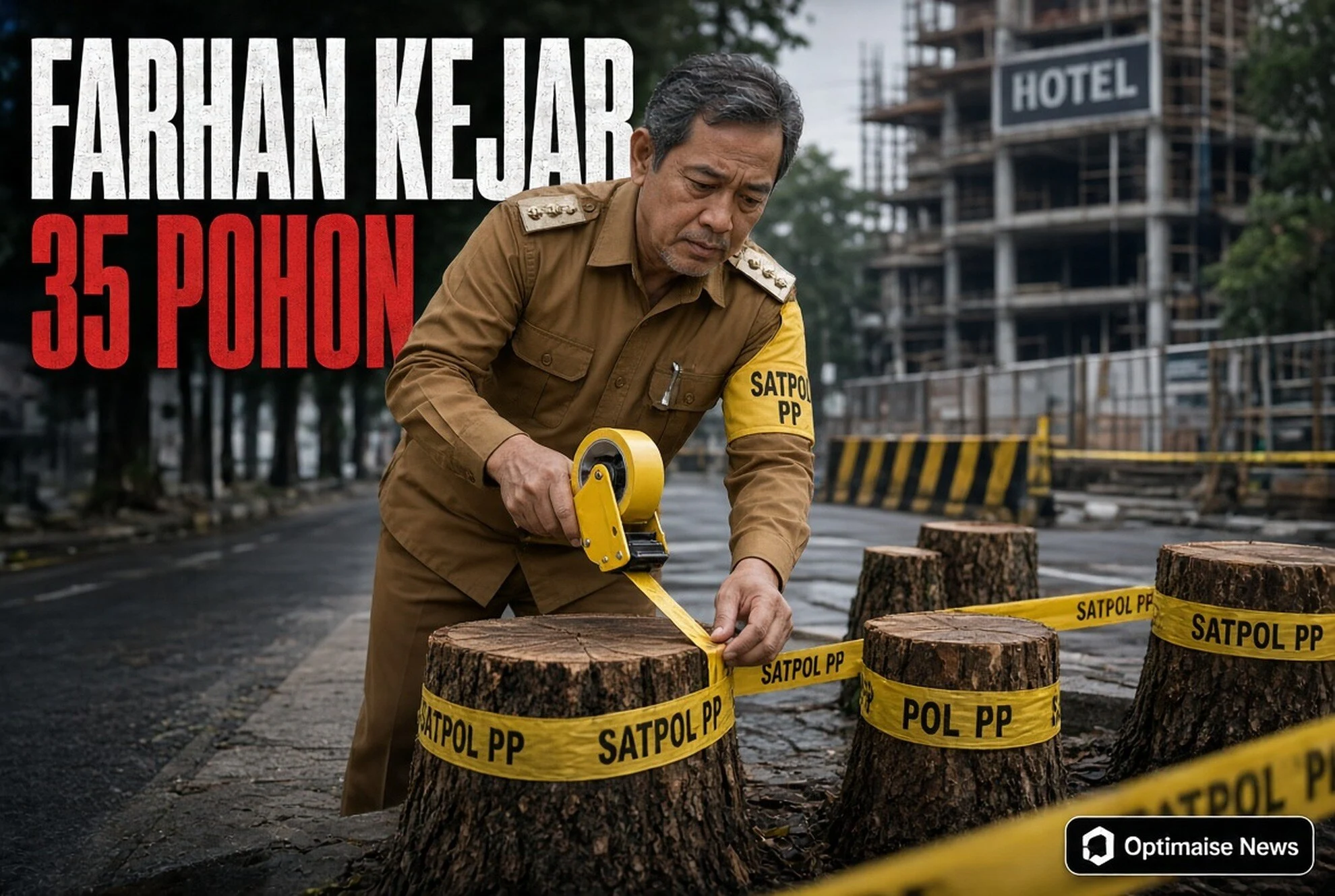 Farhan Kejar 35 Pohon Ilegal, Tujuh di Dago Disegel Satpol PP
