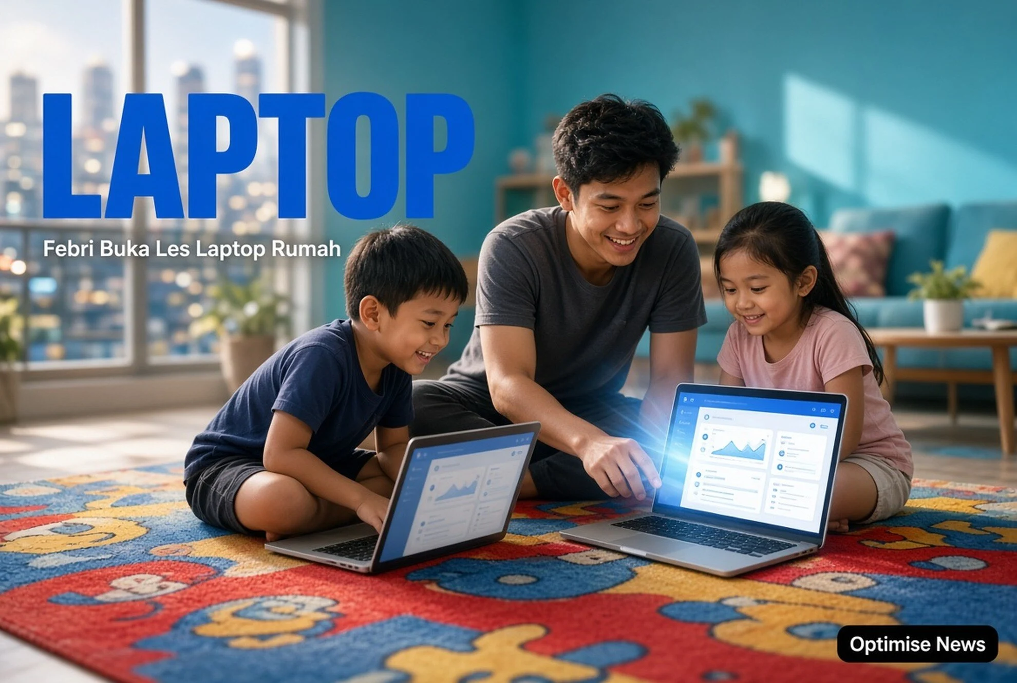 Febri Buka Les Laptop Rumah Bogor, Antrean Anak Datang dari Luar Kota