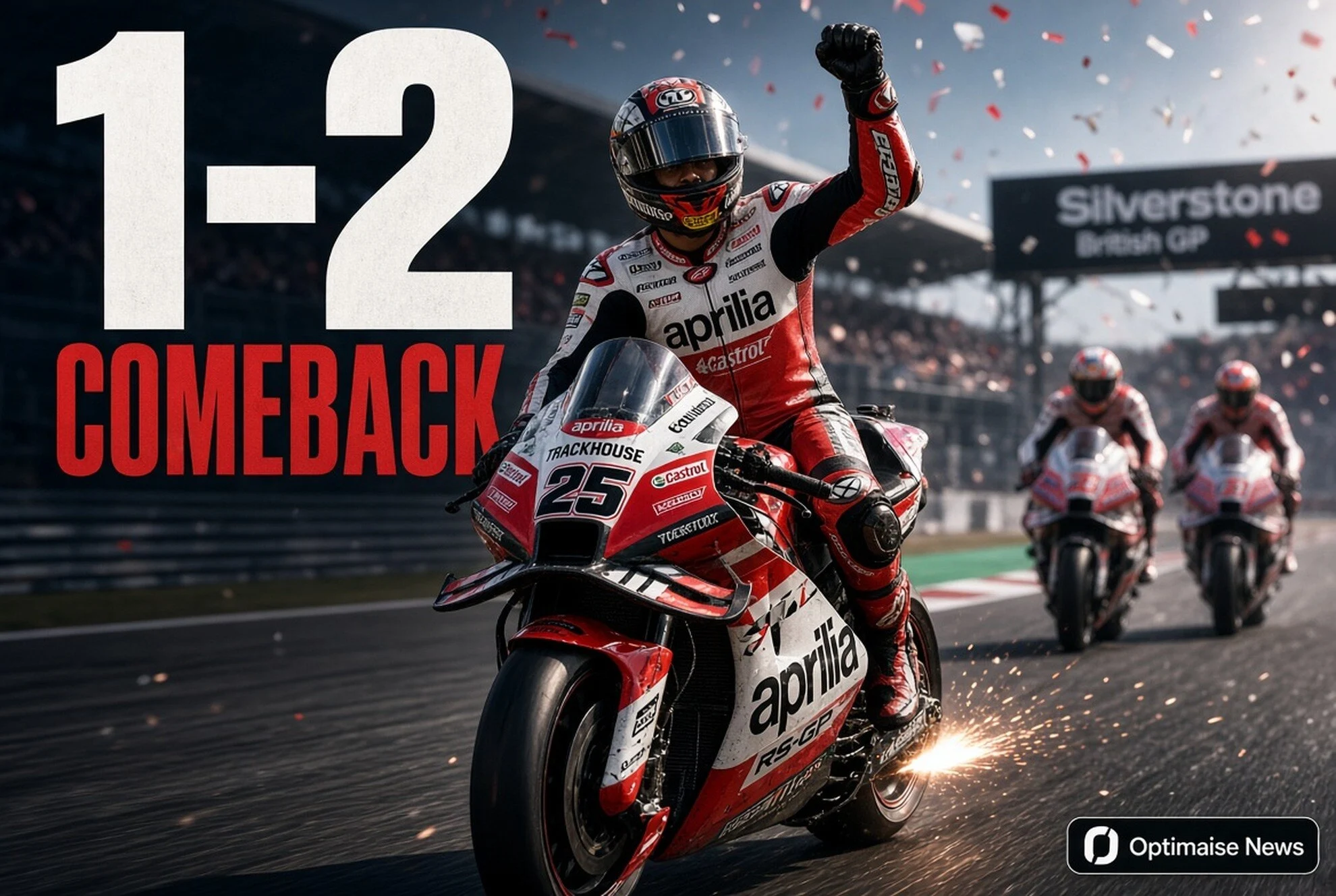 Fernandez Dominan di Grand Prix Sepeda Motor Inggris, Aprilia 1-2-3