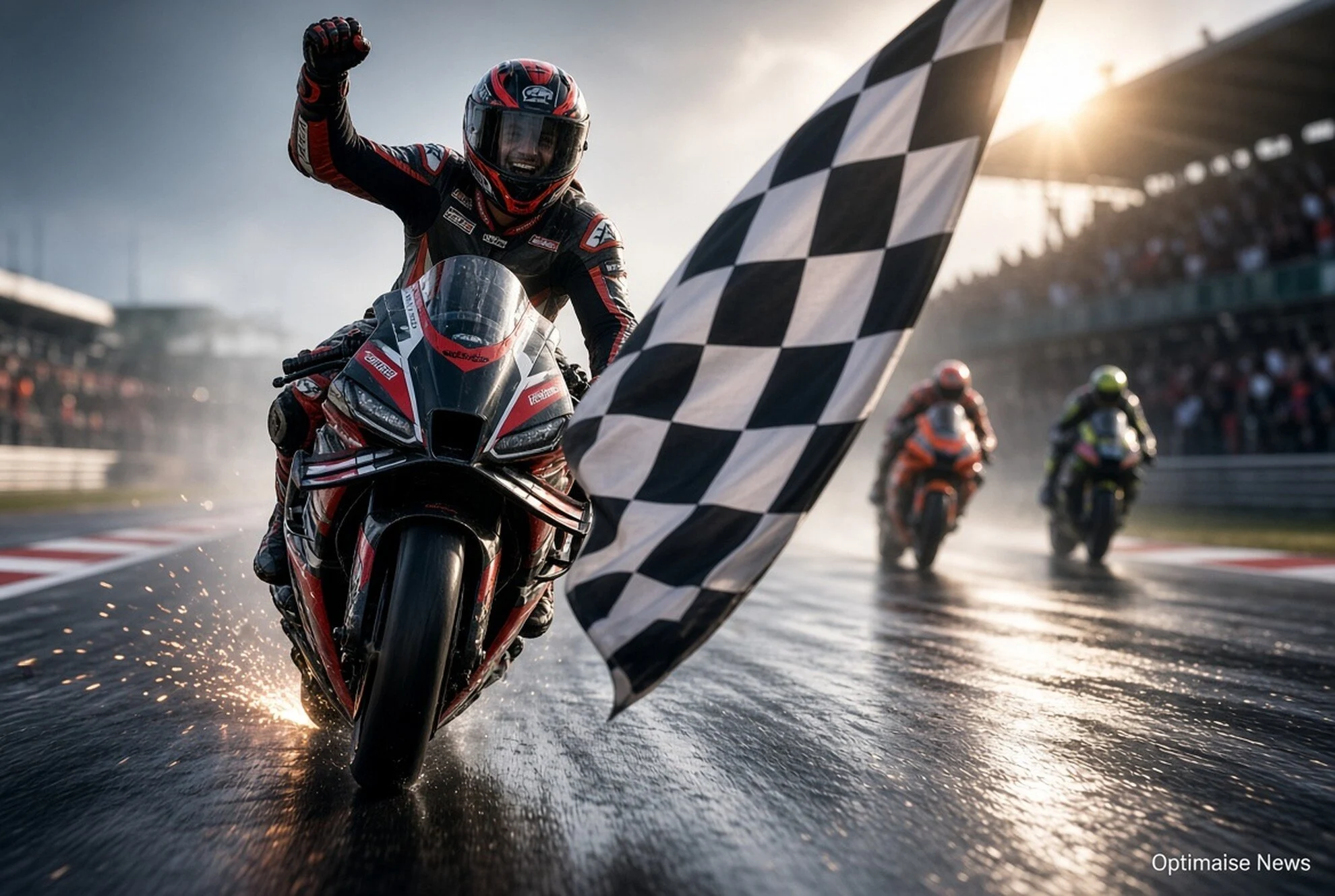 Fernandez Kunci Grand Prix Sepeda Motor Inggris, Aprilia 1-2-3