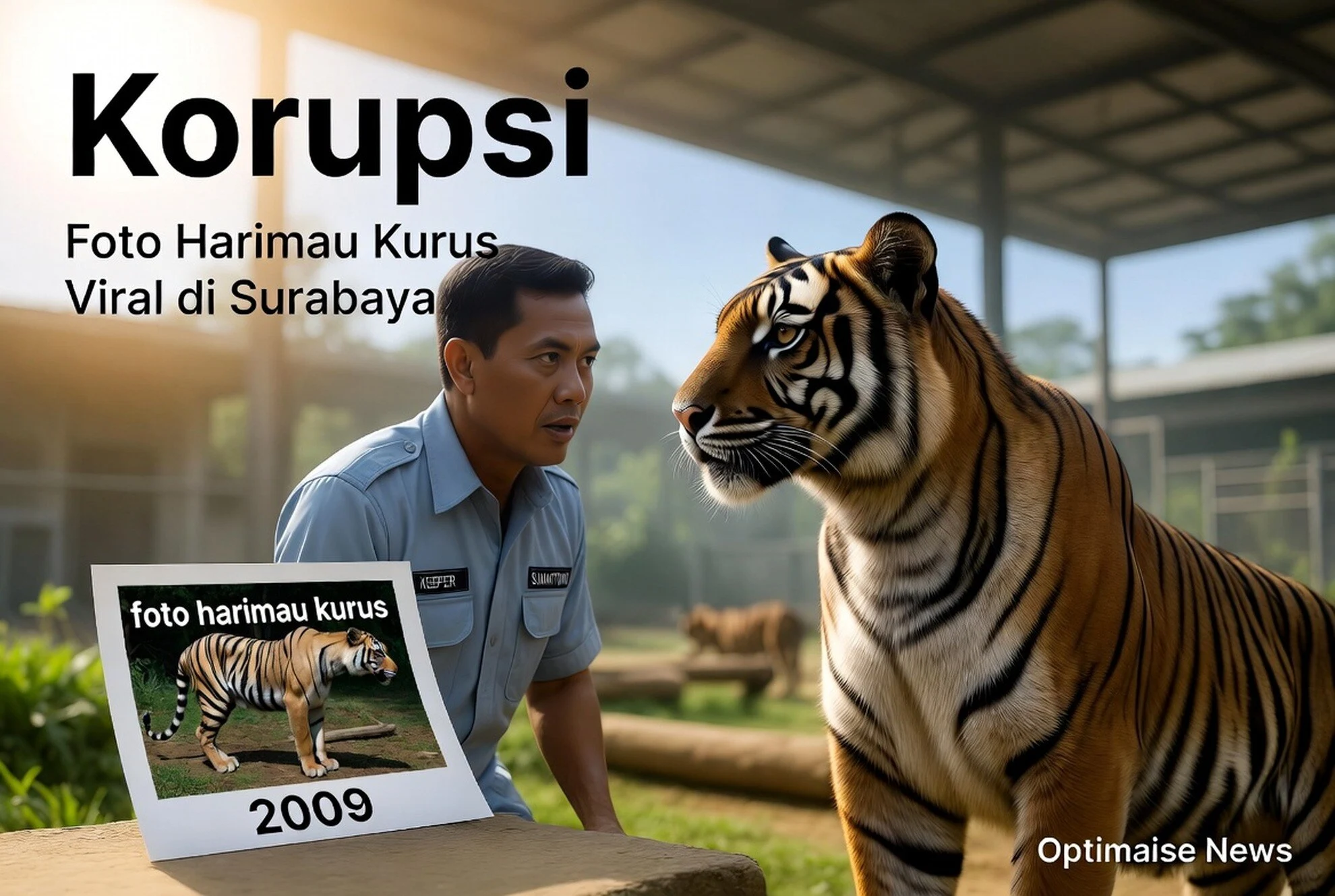 Foto Harimau Kurus Viral di Media Sosial Bukan Bukti Korupsi, Berlaku