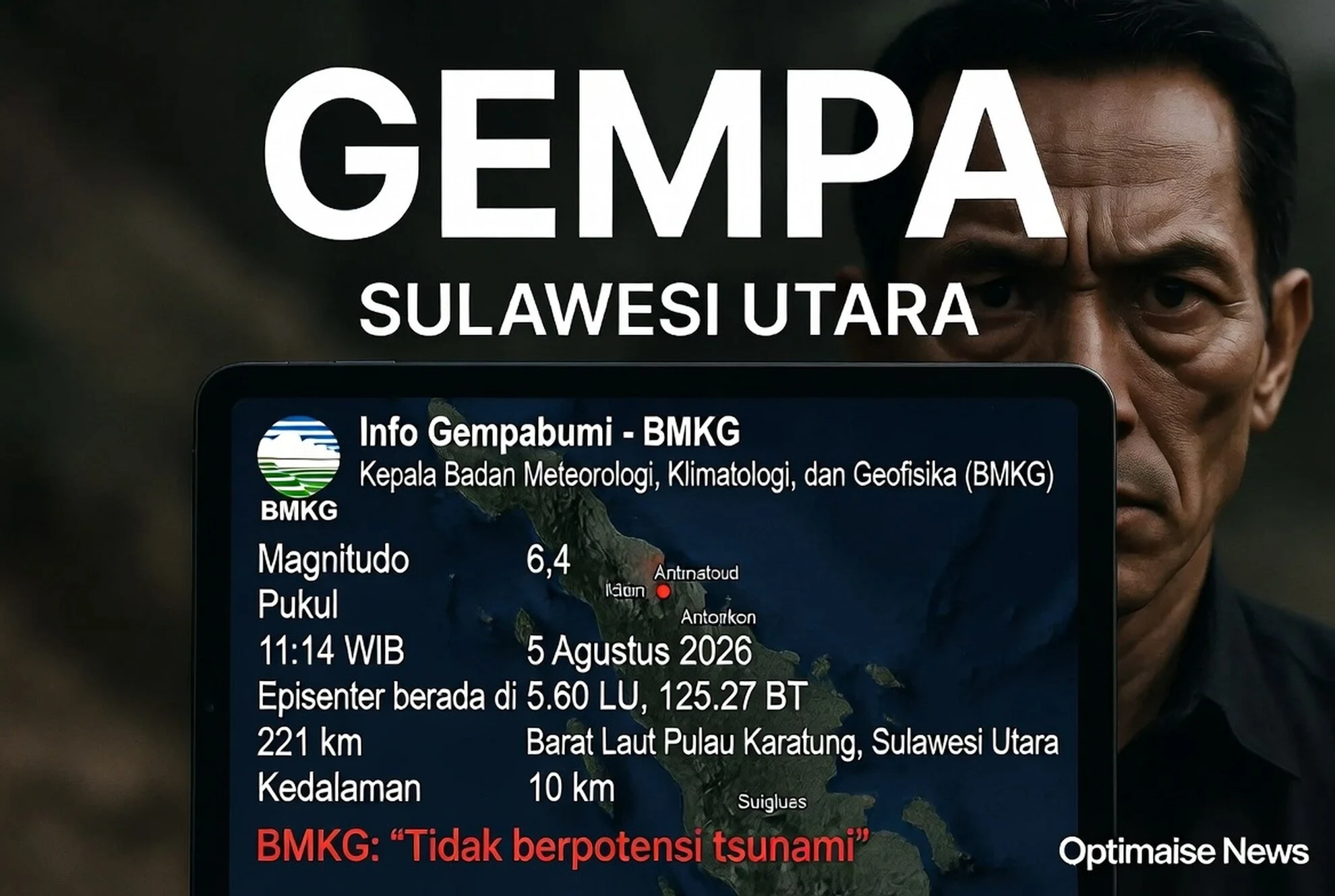 Gempa M6.4 Guncang Sulawesi Utara: BMKG Pastikan Tak Ada Tsunami