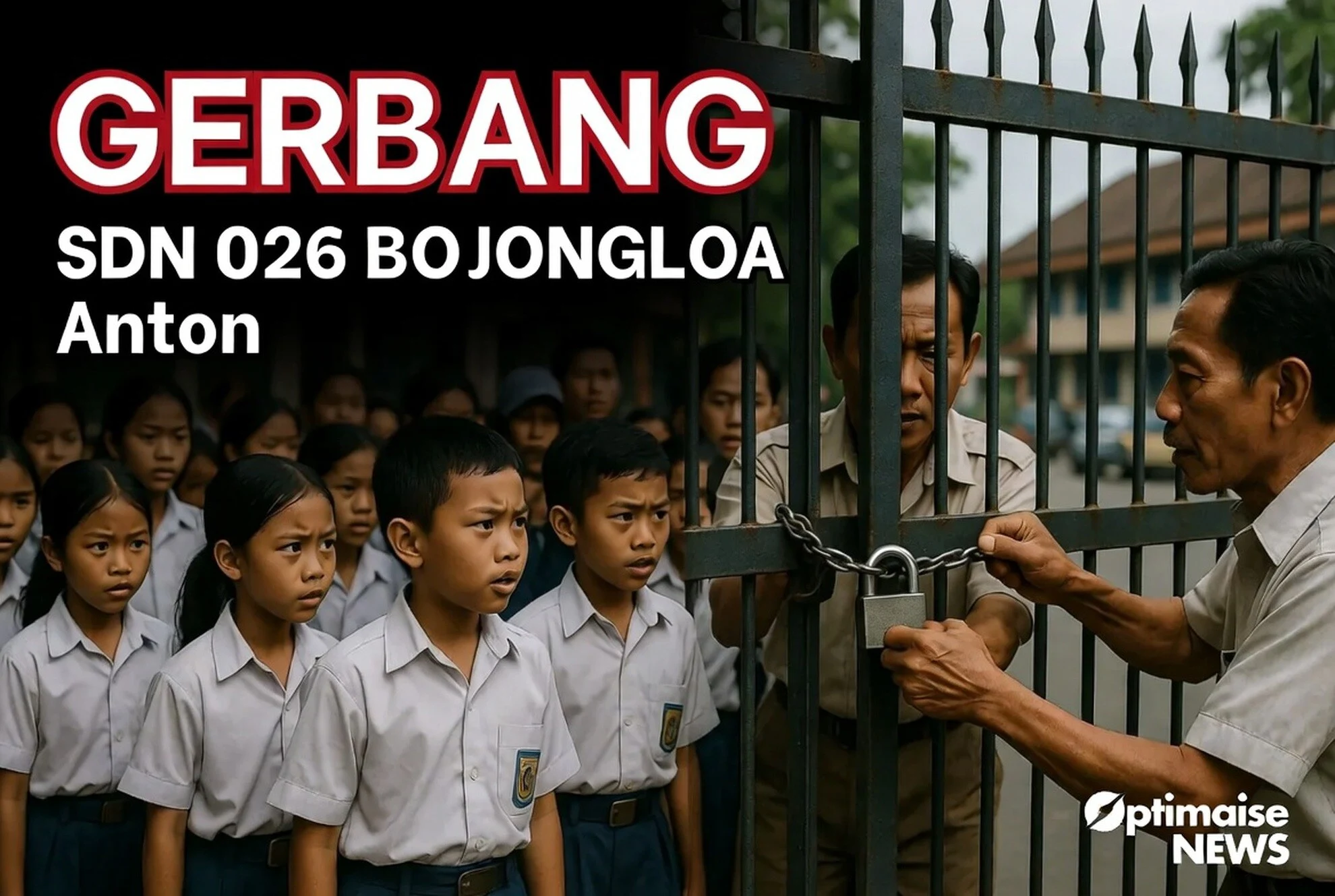 Gerbang SDN 026 Bojongloa Digembok Ahli Waris, 945 Siswa Terpaksa