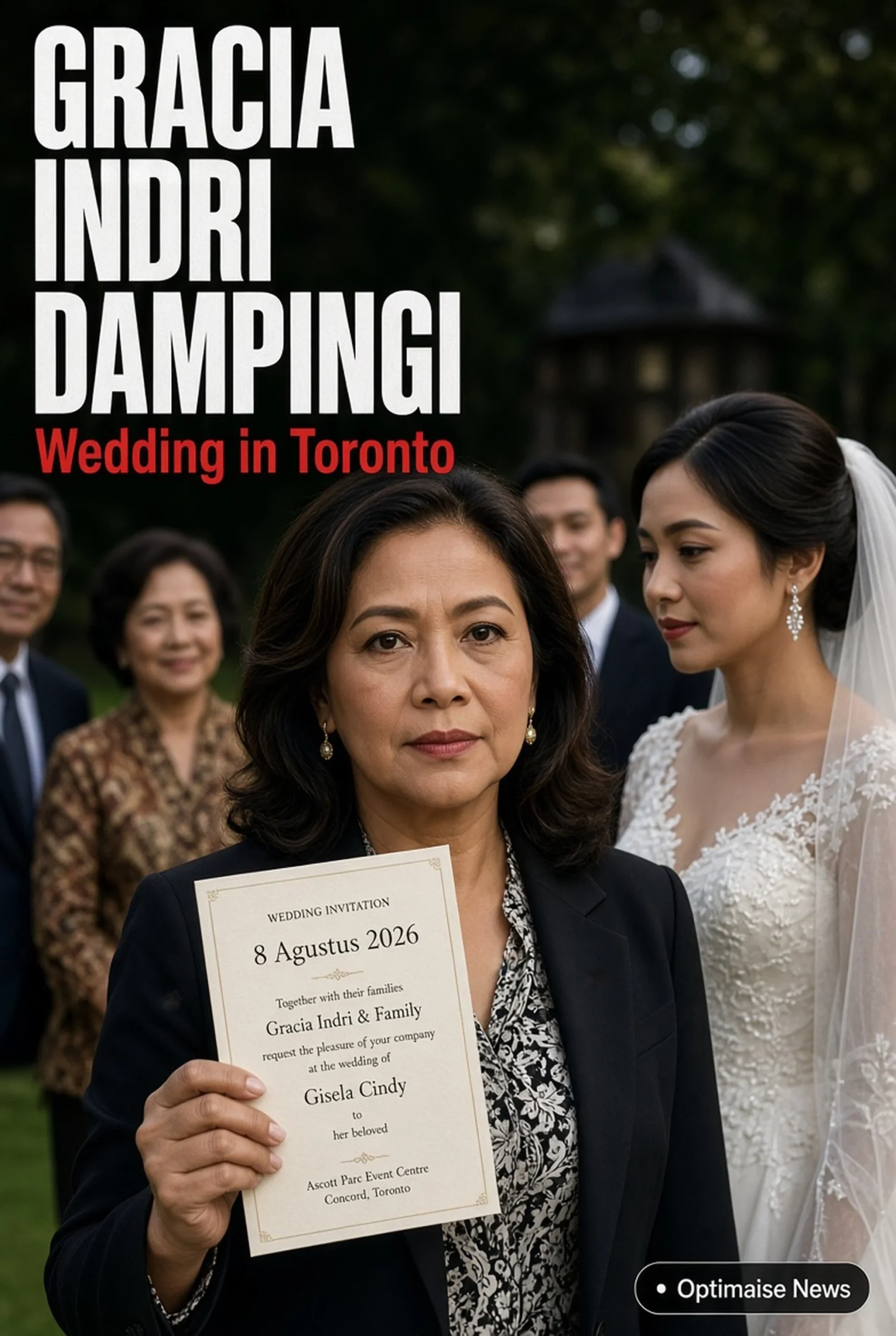 Gracia Indri Dampingi Adik ke Altar Toronto